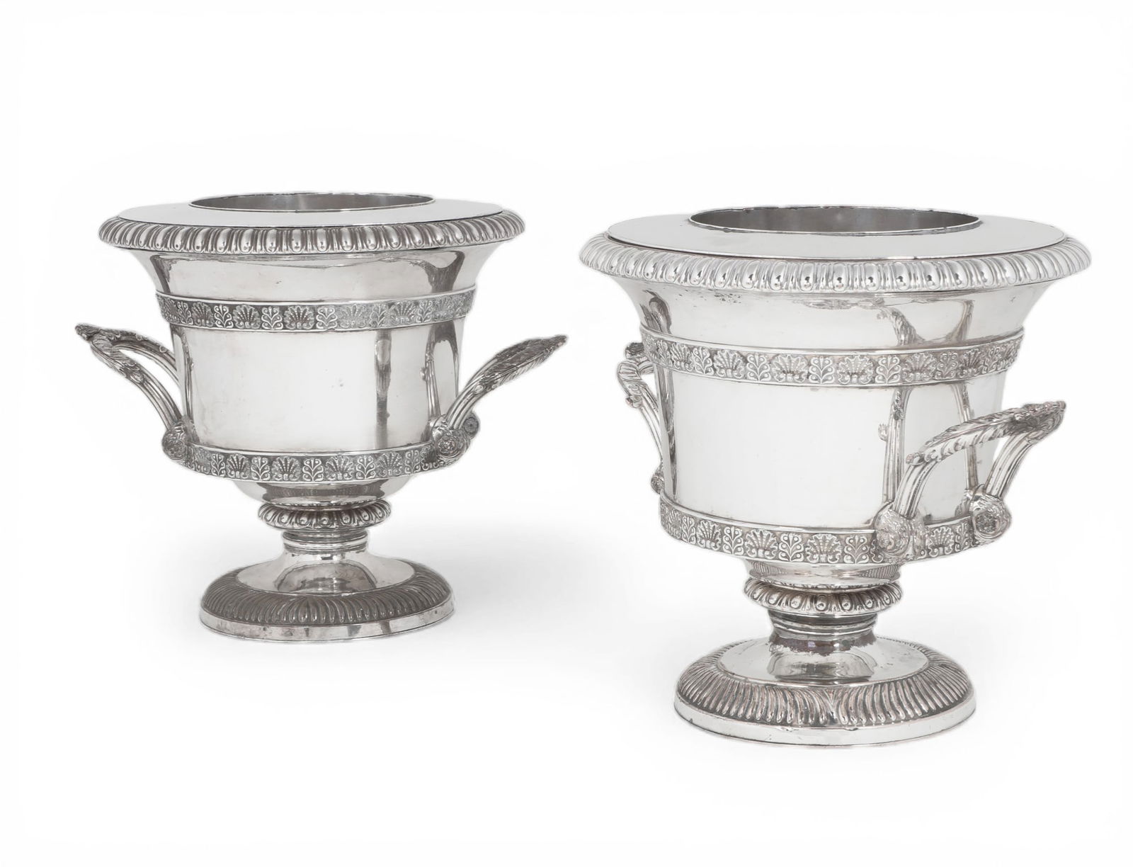 A pair of Old Sheffield Plate wine coolers, 19th century (1 of 6)
