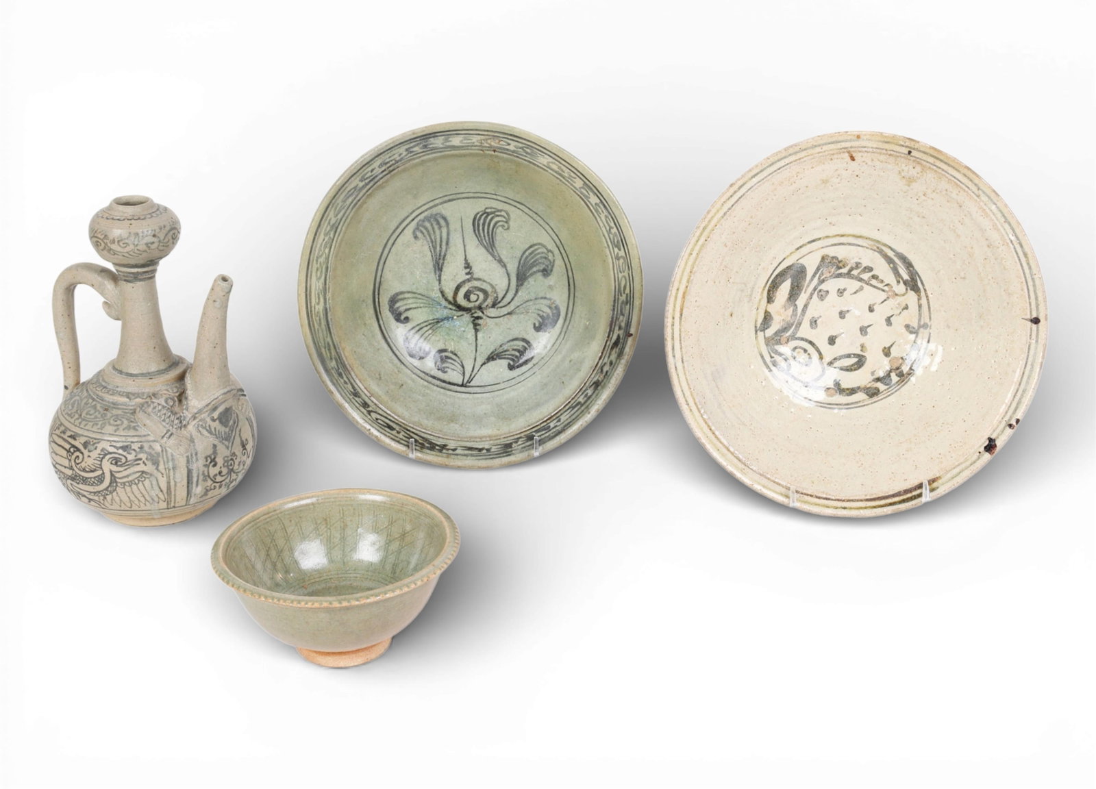 Four Southeast Asian and Thai glazed pottery vessels (1 of 4)