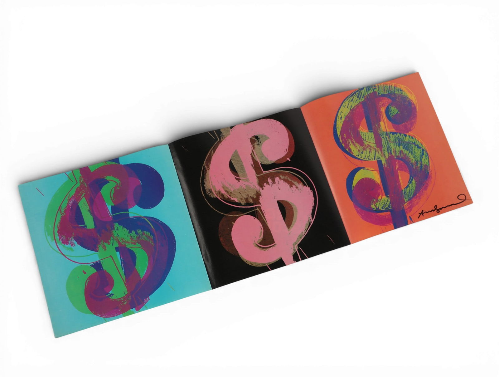 Andy Warhol (American, 1927-1987), an Andy Warhol signed centerfold poster Forged Image: Andy Warhol(American, 1927-1987)an Andy Warhol signed centerfold poster Forged Imageoffset on magazine stocksigned in marker to lower right; printed as an insert in the Artforum February, 1982 issue.