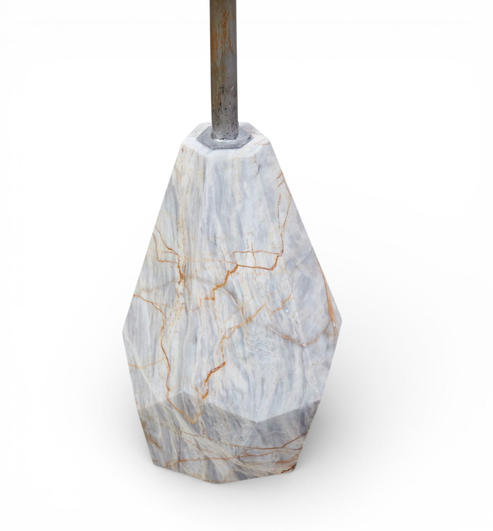 A hexagonal marble occasional table, modern - 3