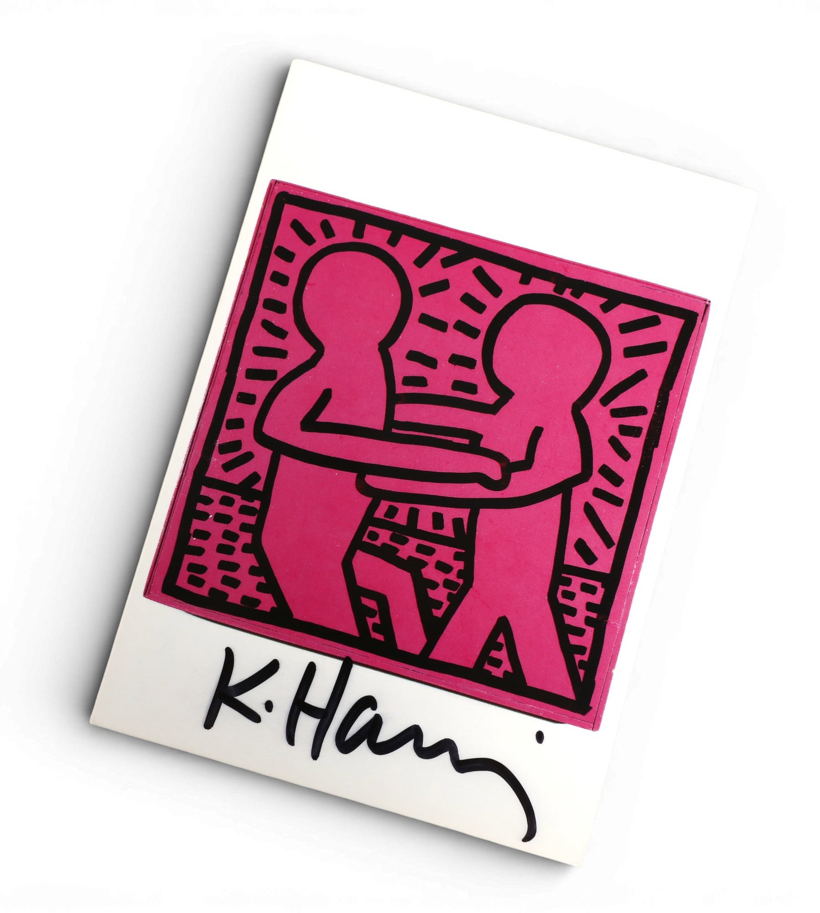 Keith Haring (American, 1958-1990), a Keith Haring signed postcard; Untitled, 1981: Keith Haring(American, 1958-1990)a Keith Haring signed postcard; Untitled, 1981offset on card stockblack marker signed to lower margin; Printed by Artpost, NY. 19854 1/4 x 6in (11 x 15cm)