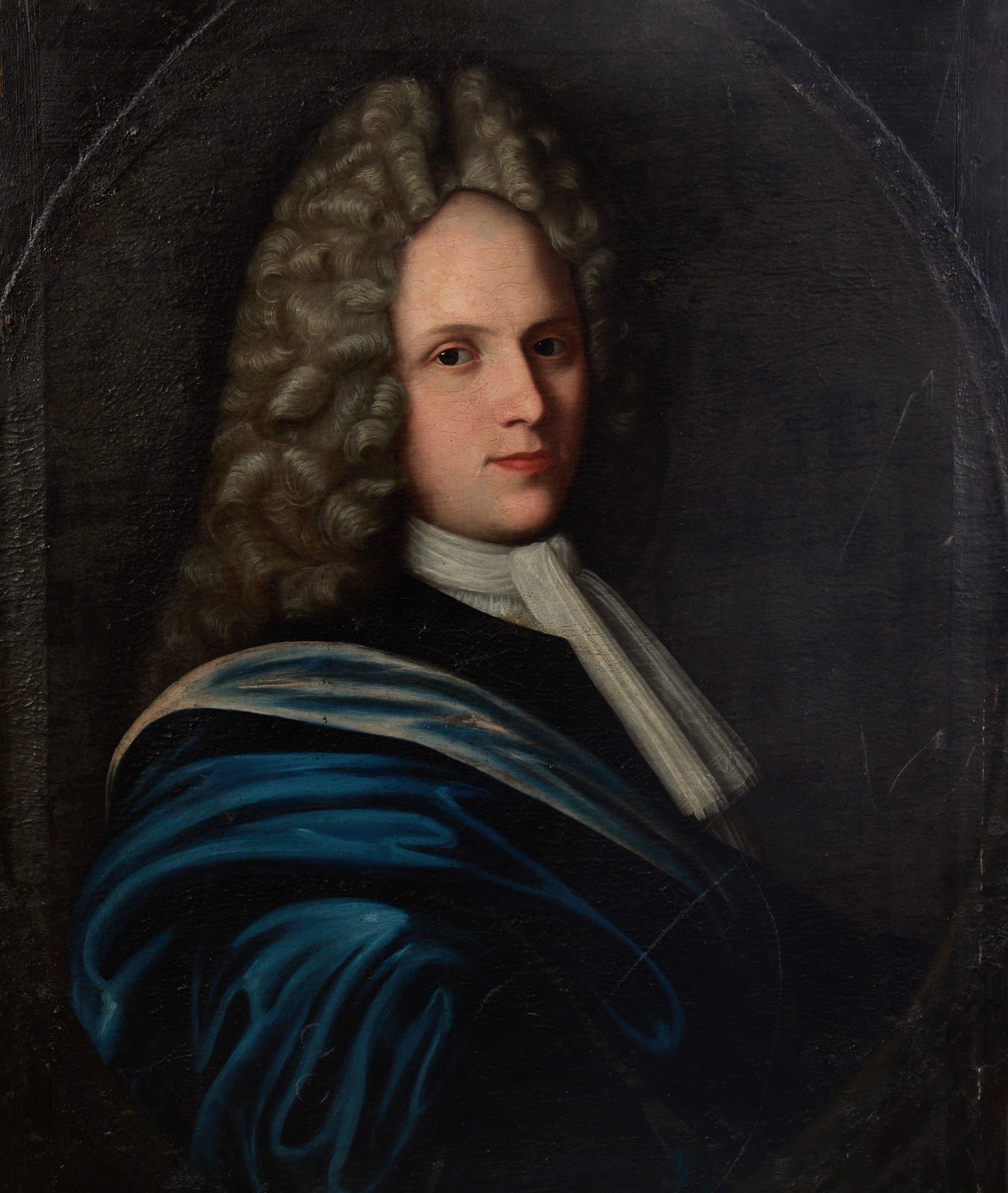 French School (18th century), Portrait of a gentleman in blue, oil on canvas (1 of 4)