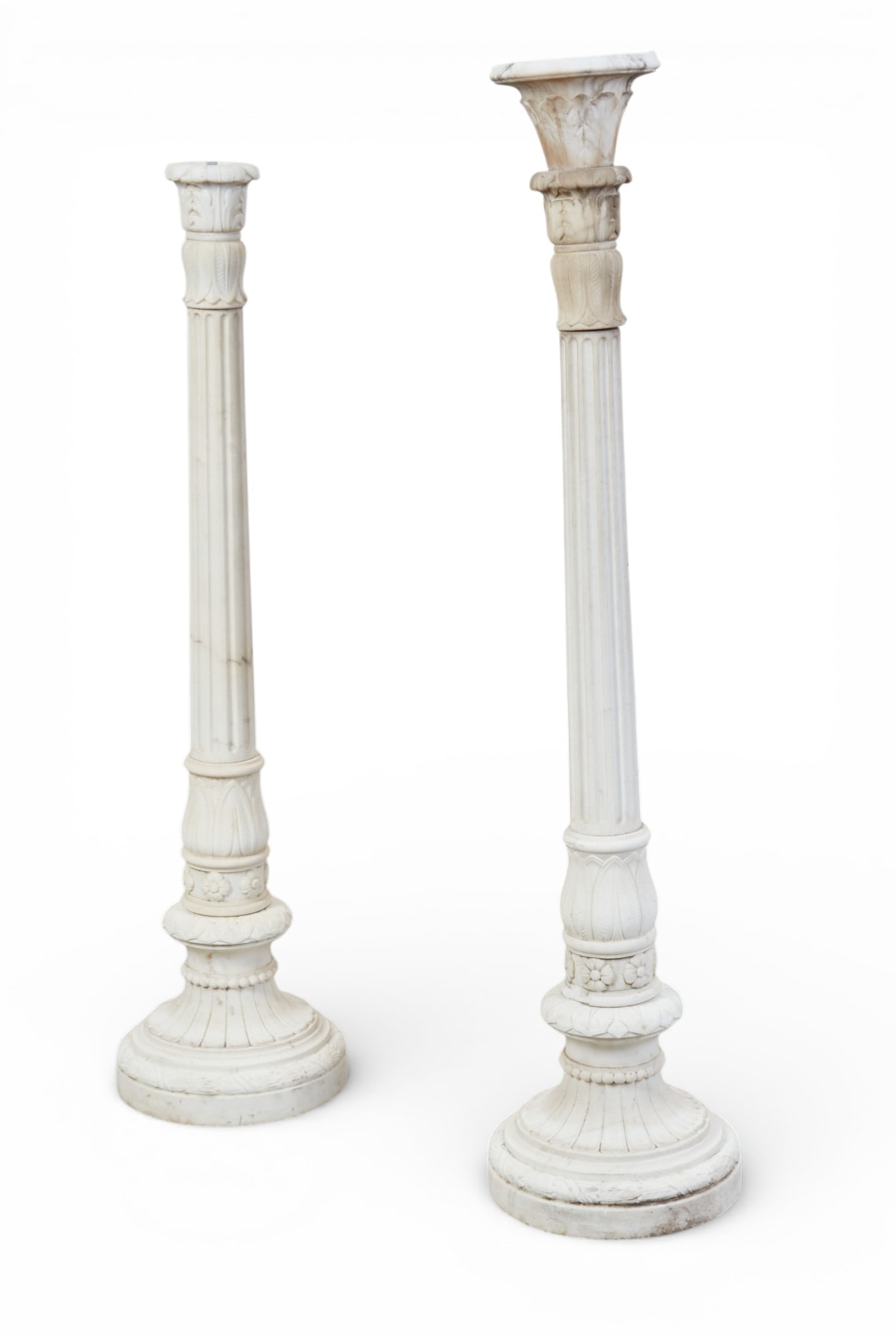 A pair of Continental Neoclassical marble floor lamps, early 20th century (1 of 8)