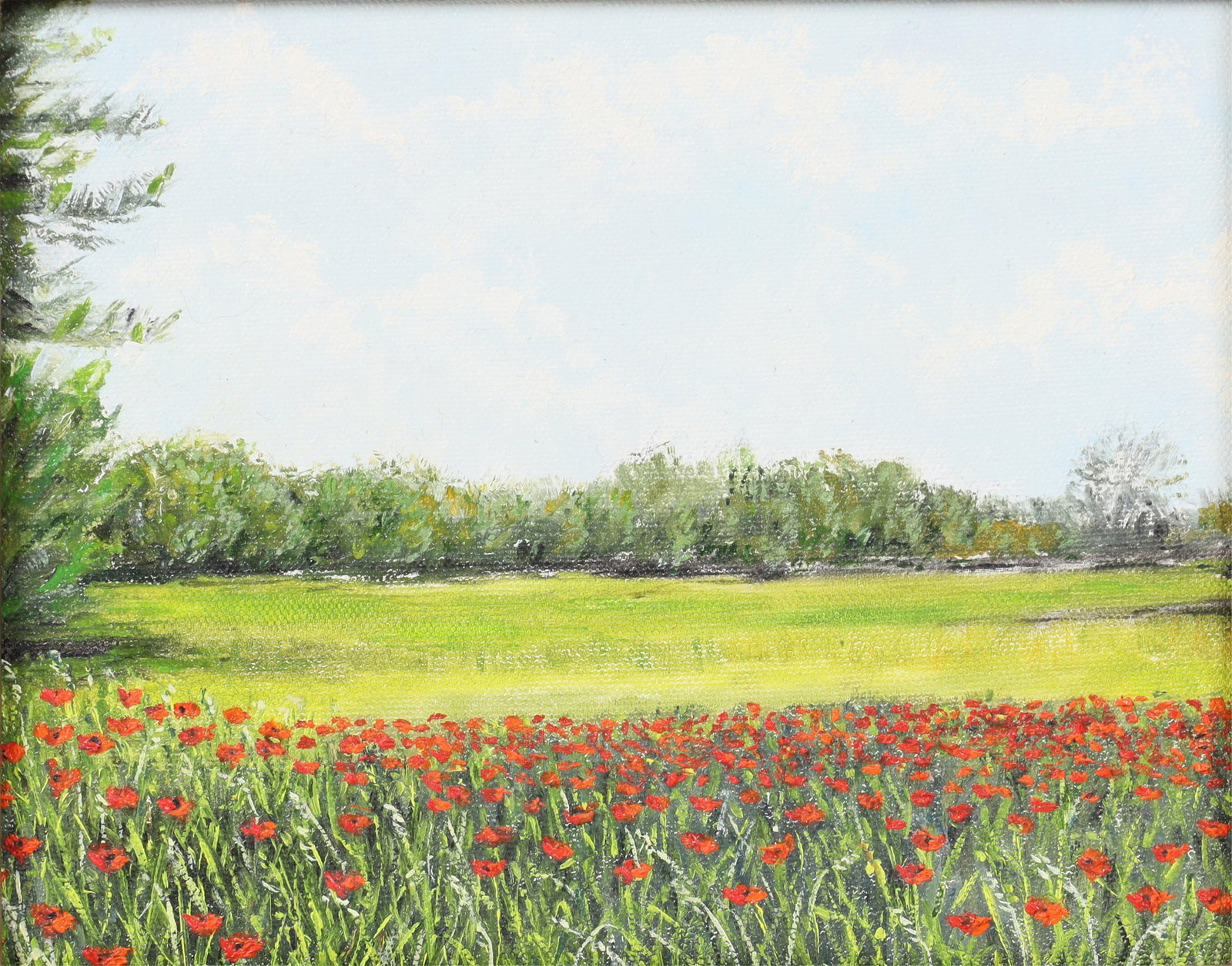 California School (20th/21st century), Spring poppy field, oil on canvas, 8 x 10in (20 x 25.5cm) (1 of 4)