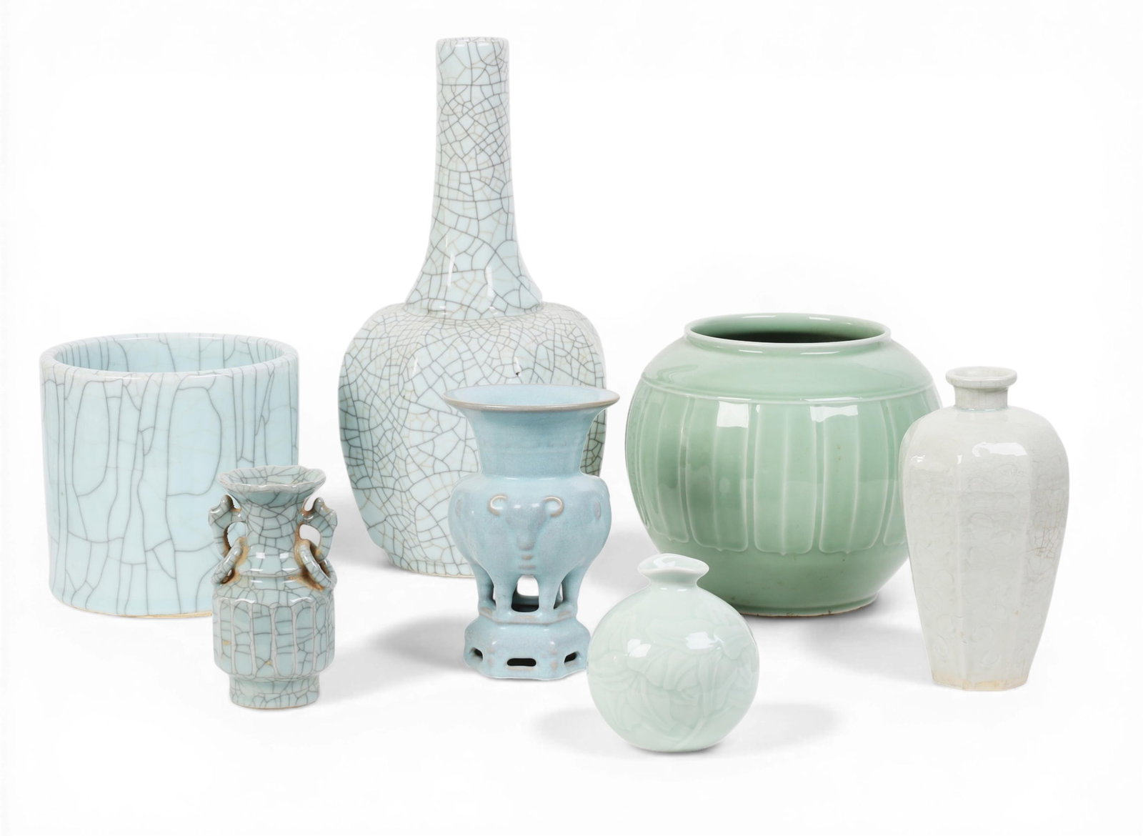 A group of seven Chinese assorted vases (1 of 7)