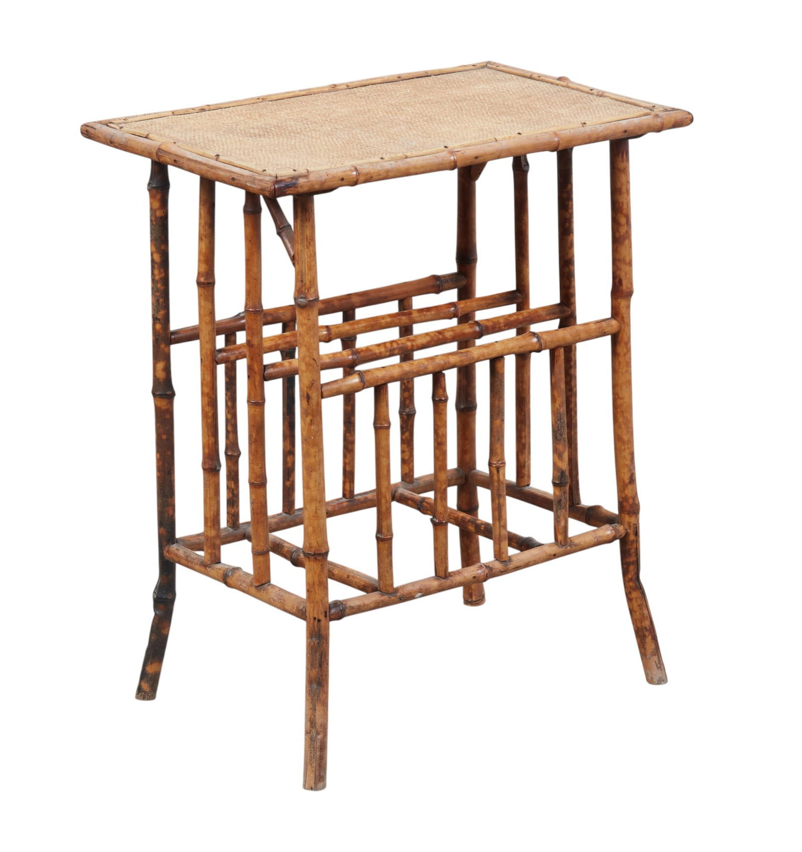 An Aesthetic Movement bamboo and rattan occasional table, late 19th century (1 of 6)