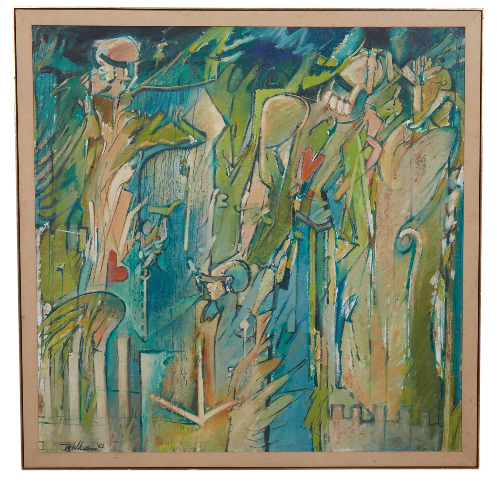 Unknown Artist (20th century), Icarus, 1962, oil on canvas, 67 1/2in (171cm) square (1 of 7)