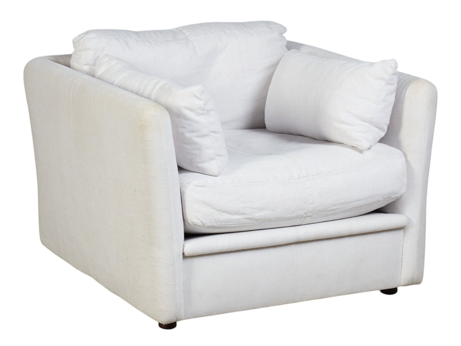 A white upholstered club chair (1 of 5)