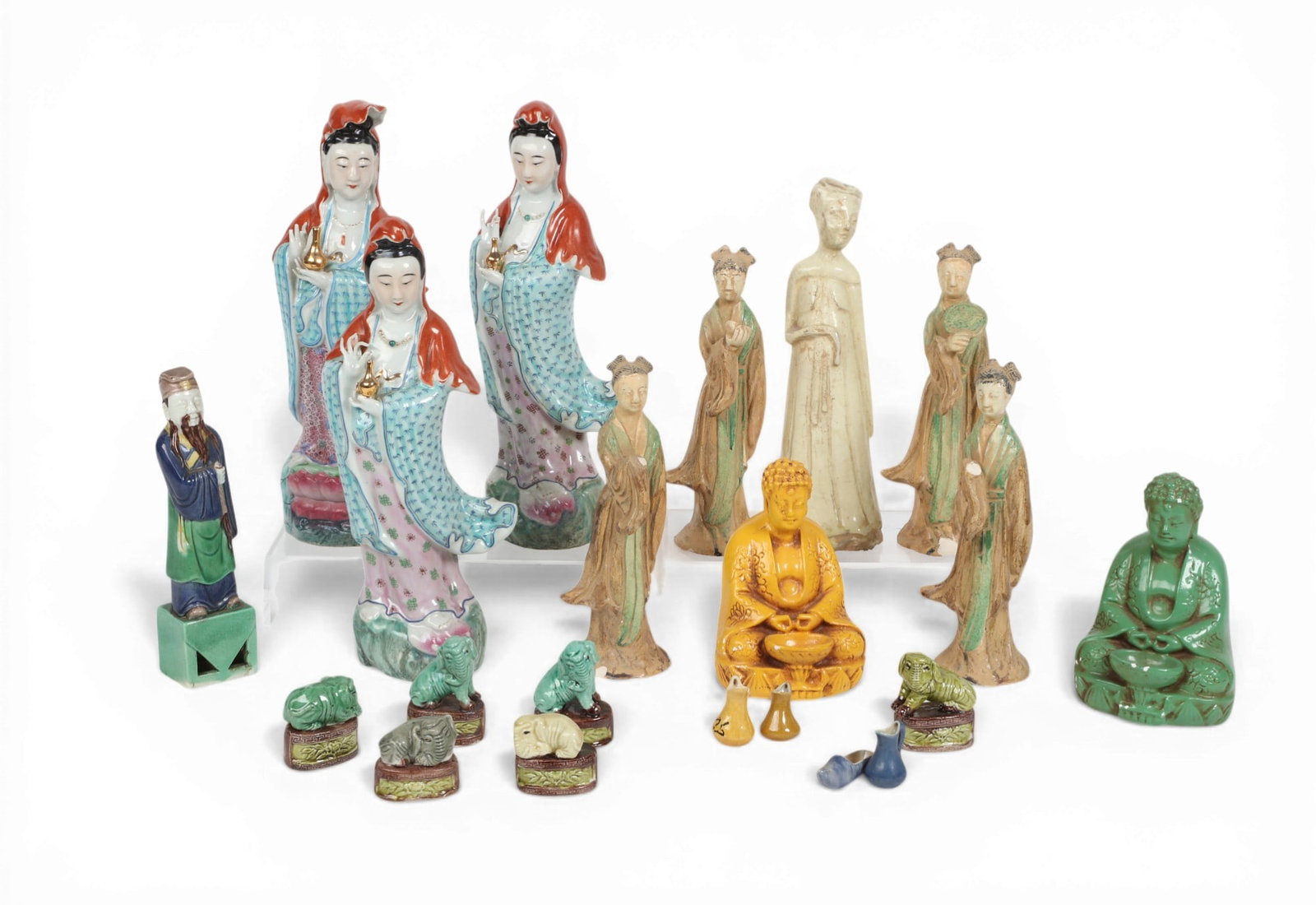 A group of twenty one Chinese figurines (1 of 5)