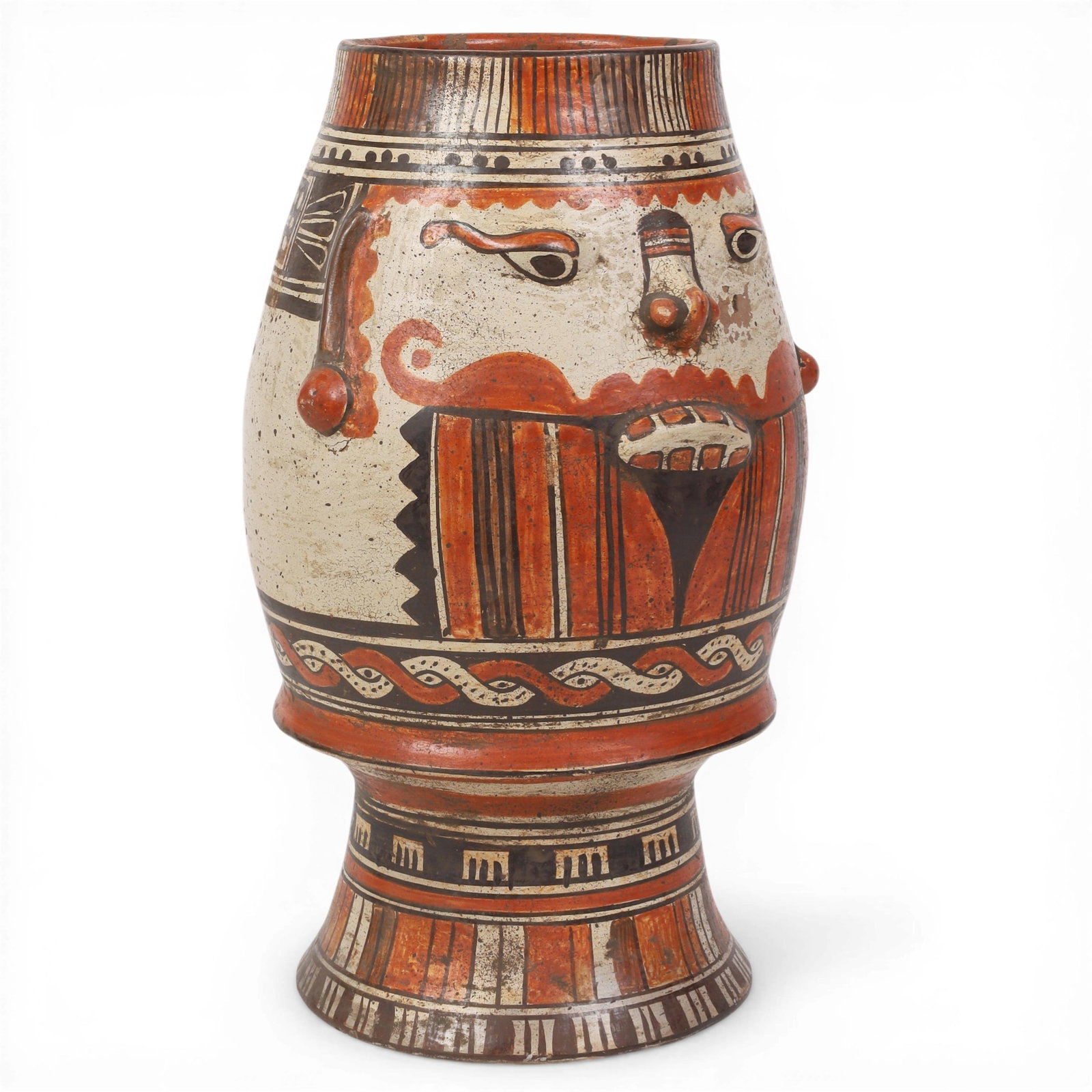 A polychrome ceramic effigy vessel (1 of 5)