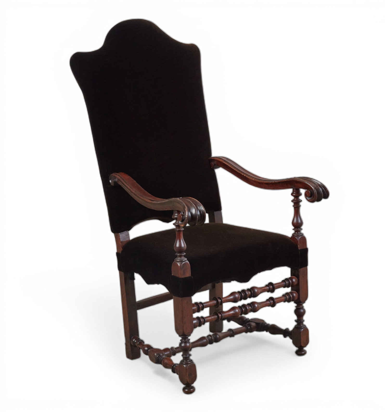 A Continental Baroque walnut armchair, late 17th century with alterations (1 of 7)