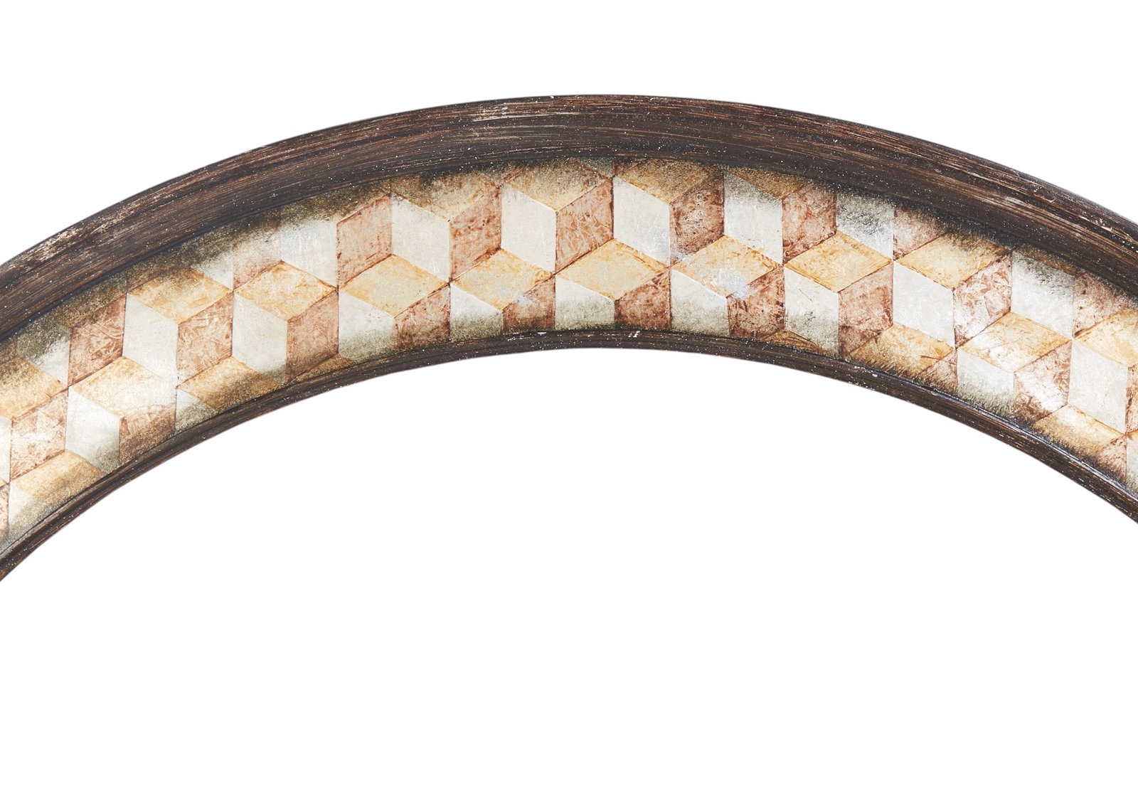 A painted round mirror - 2