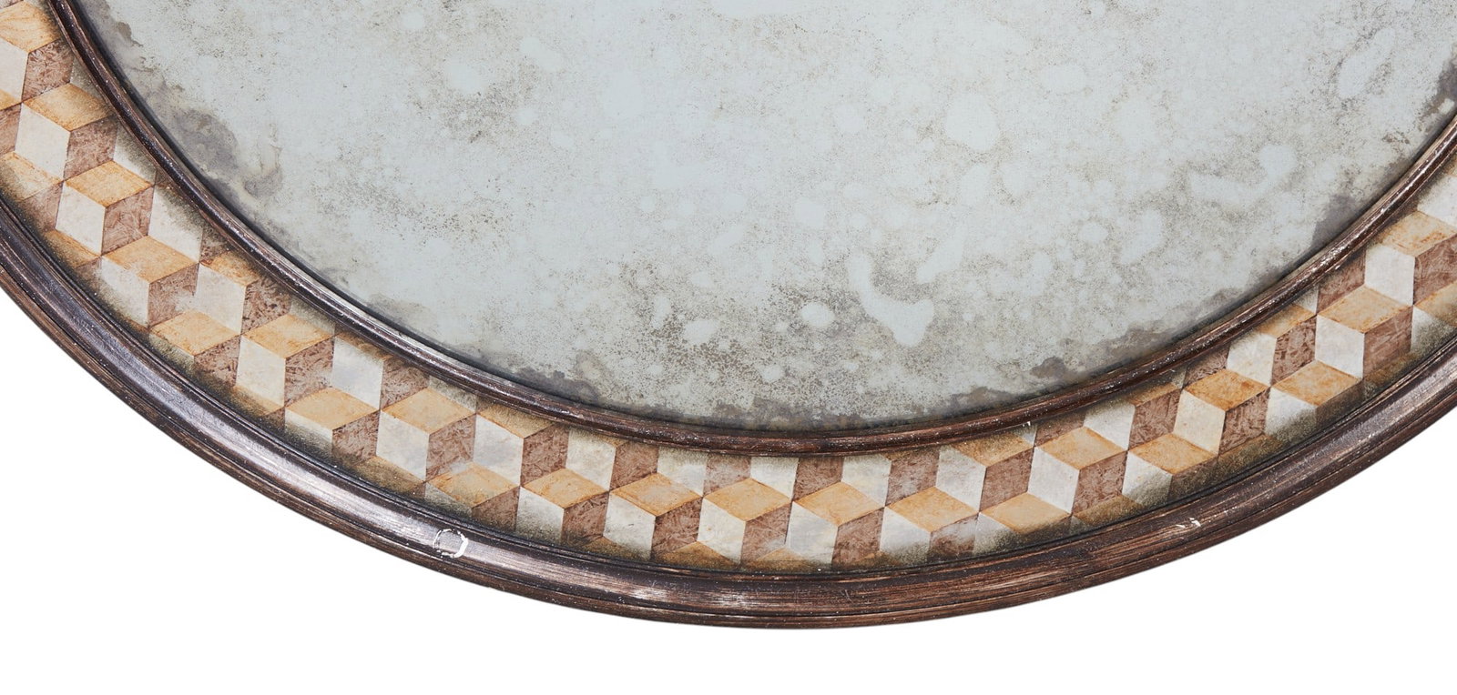 A painted round mirror - 3