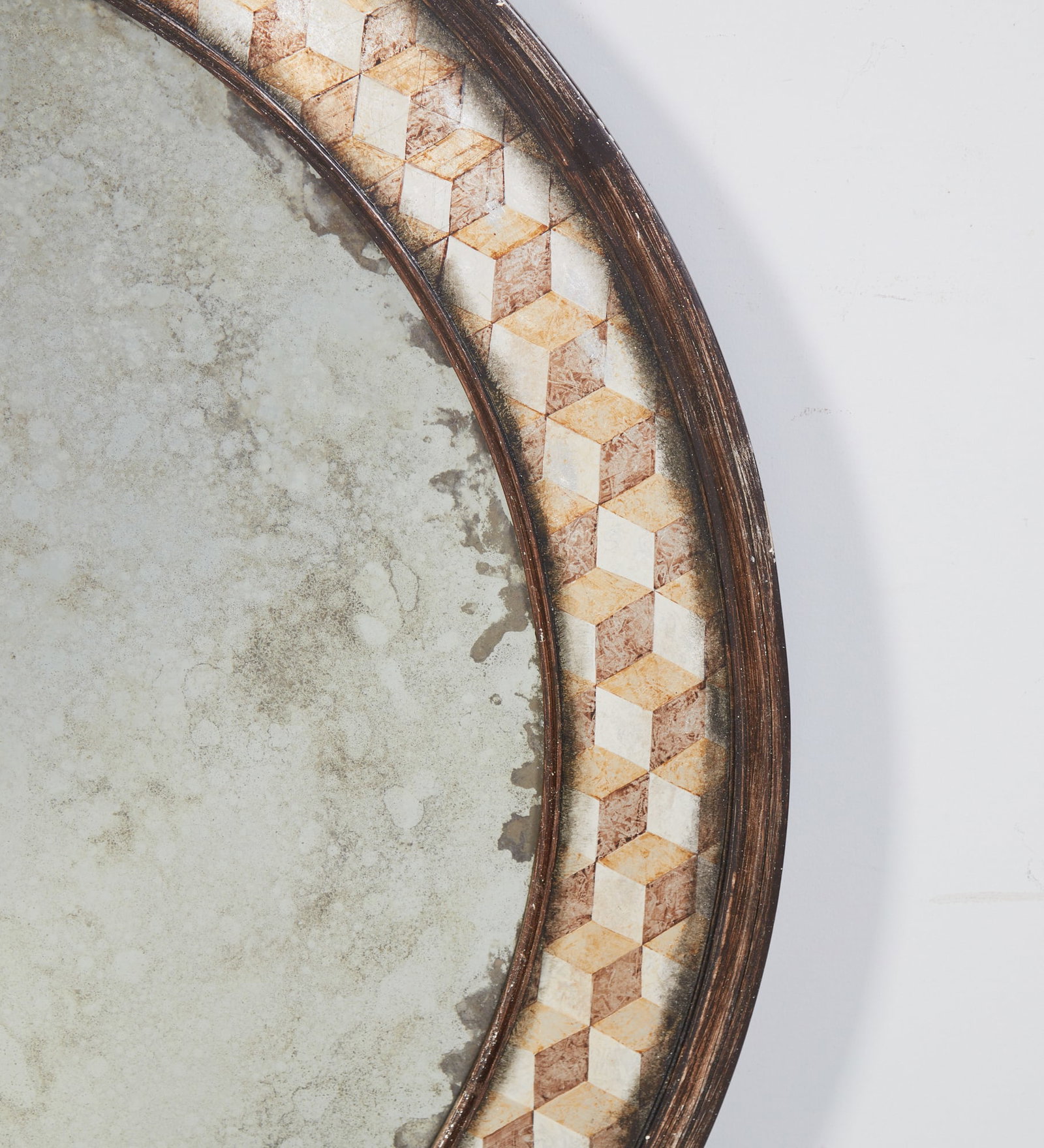 A painted round mirror - 4