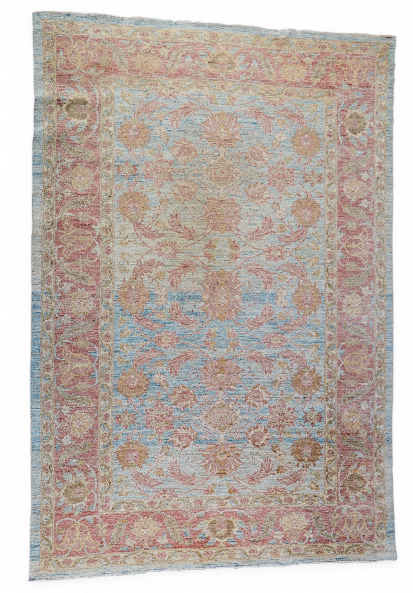 A Oushak style rug: A Oushak style rug approximately 9ft11in x 7ft1in