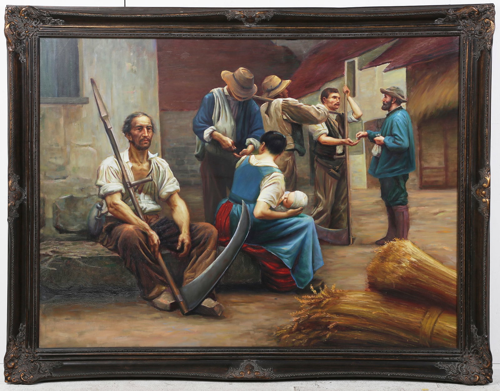 After Léon Augustin Lhermitte (France, 1844-1925), Paying the Harvesters (La paye des moissoneurs), (1 of 2)