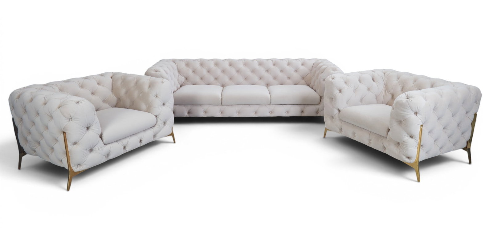 A Sofa with matching arm Chairs: A Sofa with matching arm Chairs Height 30in;Width of sofa 97in; Depth of seat 26in