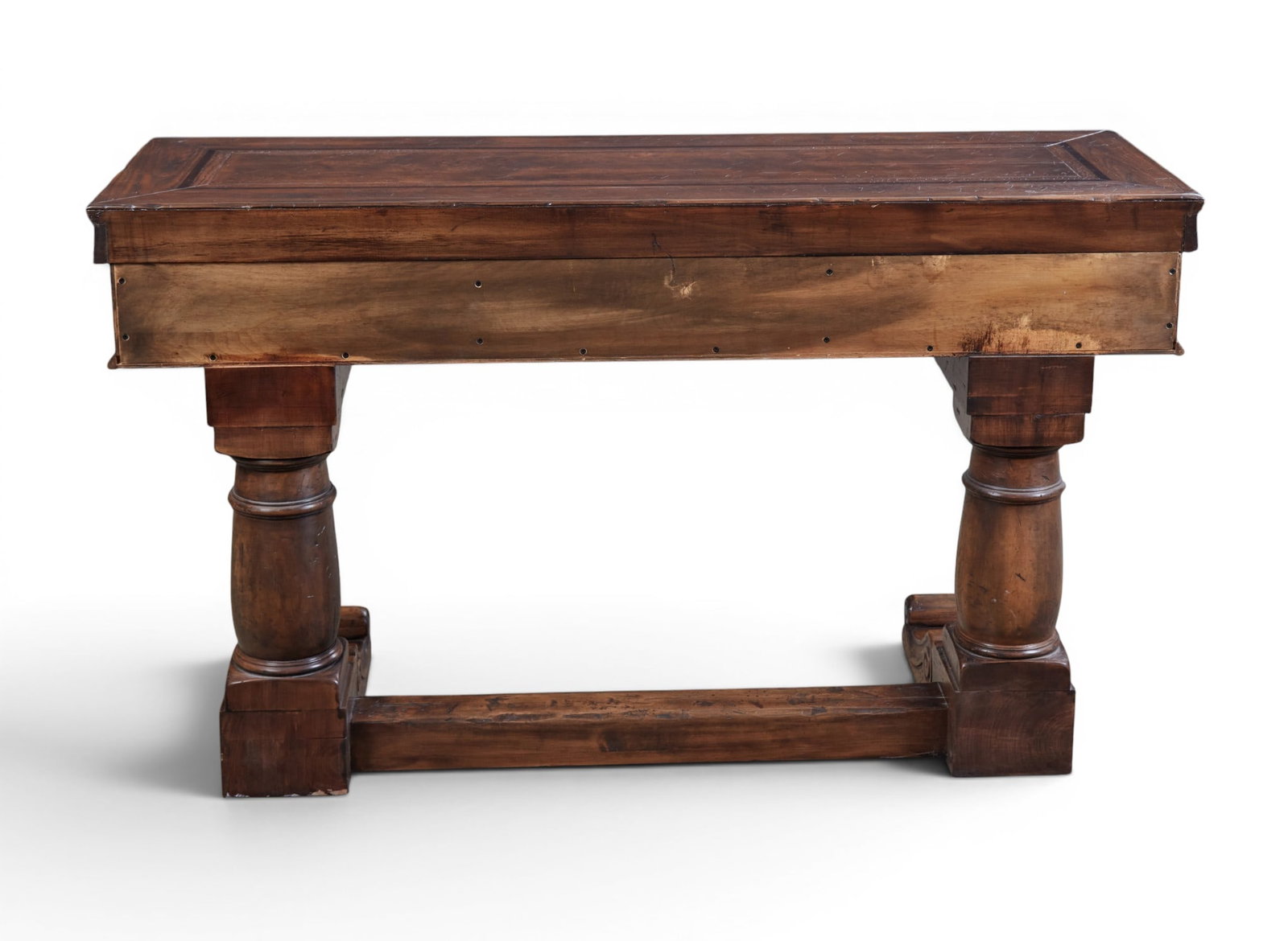 A sideboard on a trestle base with pullout sides. - 6