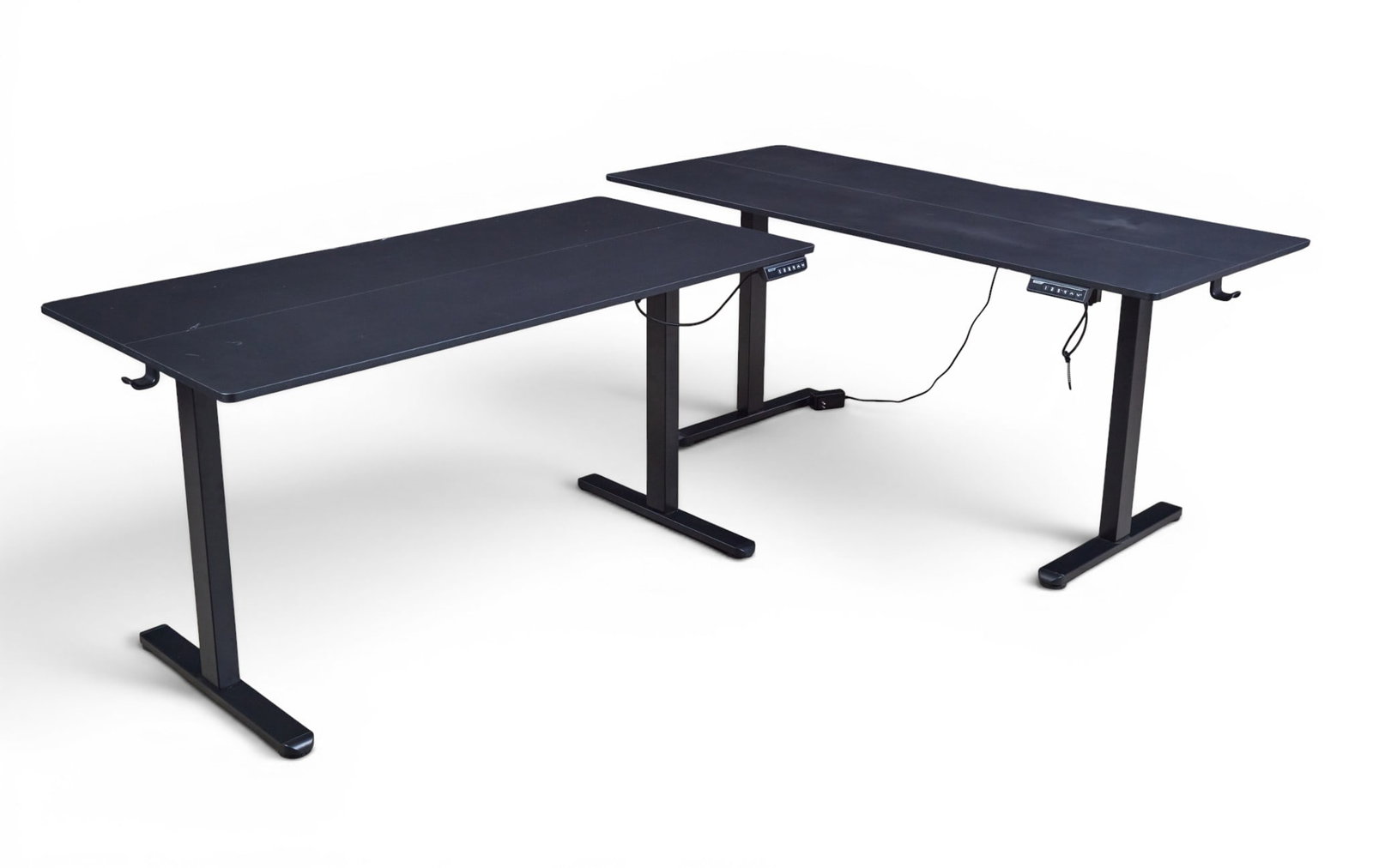 A pair of modern adjustable standing desks (1 of 11)
