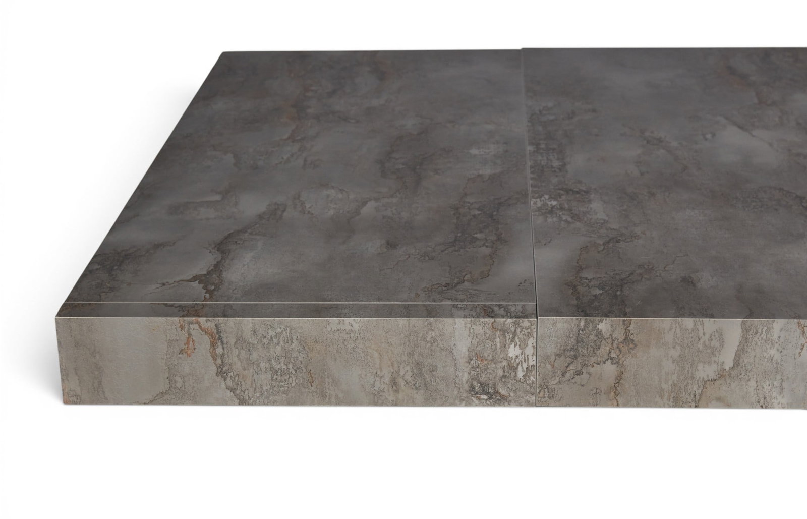 An ebonized dining room table with three column base - 7