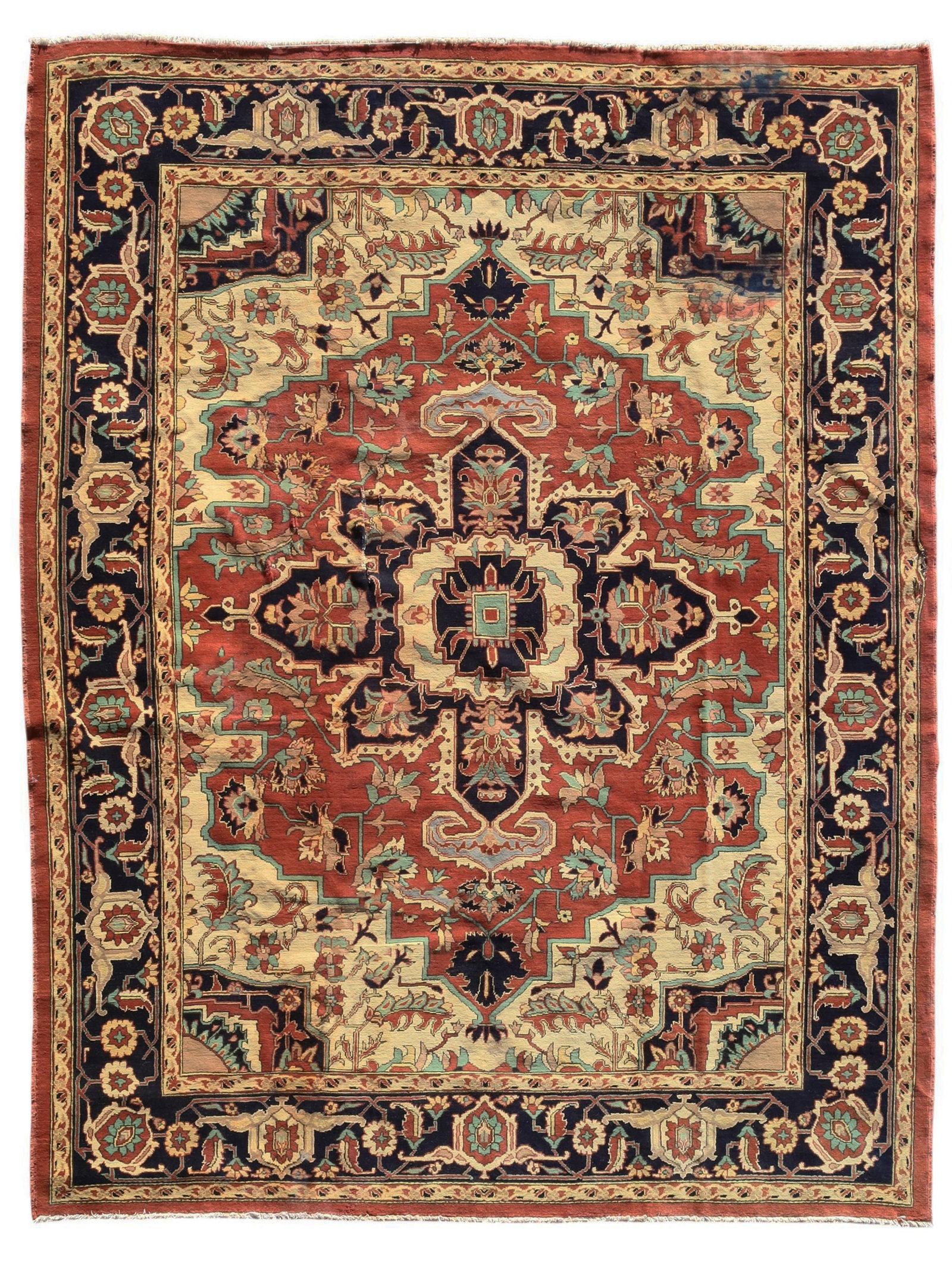 A Heriz design rug: A Heriz design rug 12ft9in x 10ft1in (388.6 x 307.3 cm.)