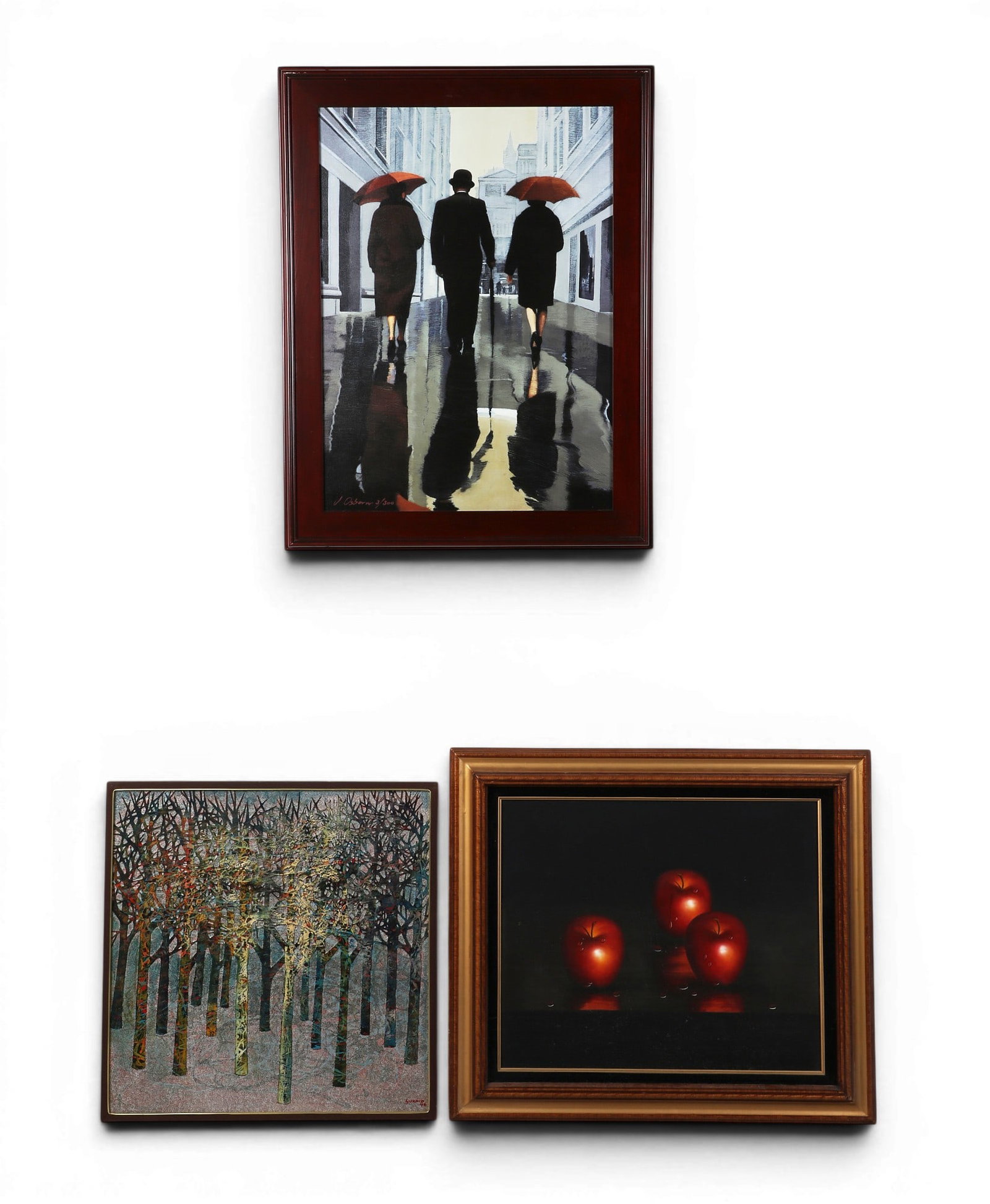 Three framed works - 2