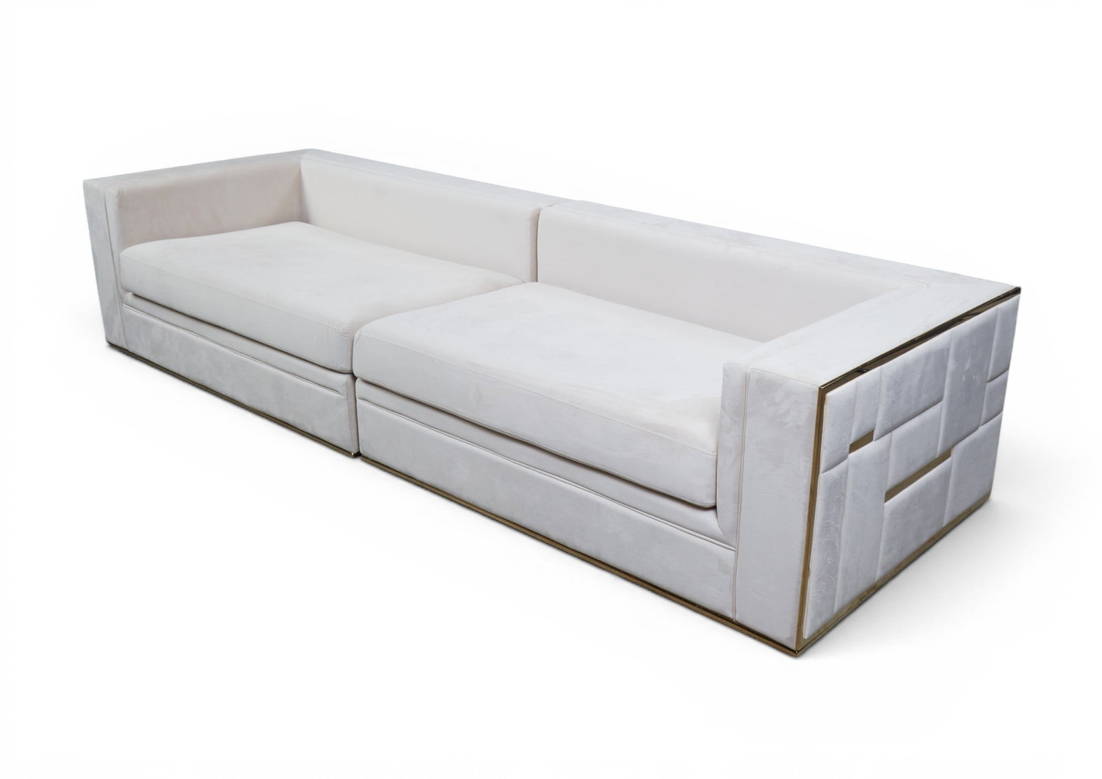 A Modern Sofa: A Modern Sofa Height 25in; Width 116in; Depth of seat 28in