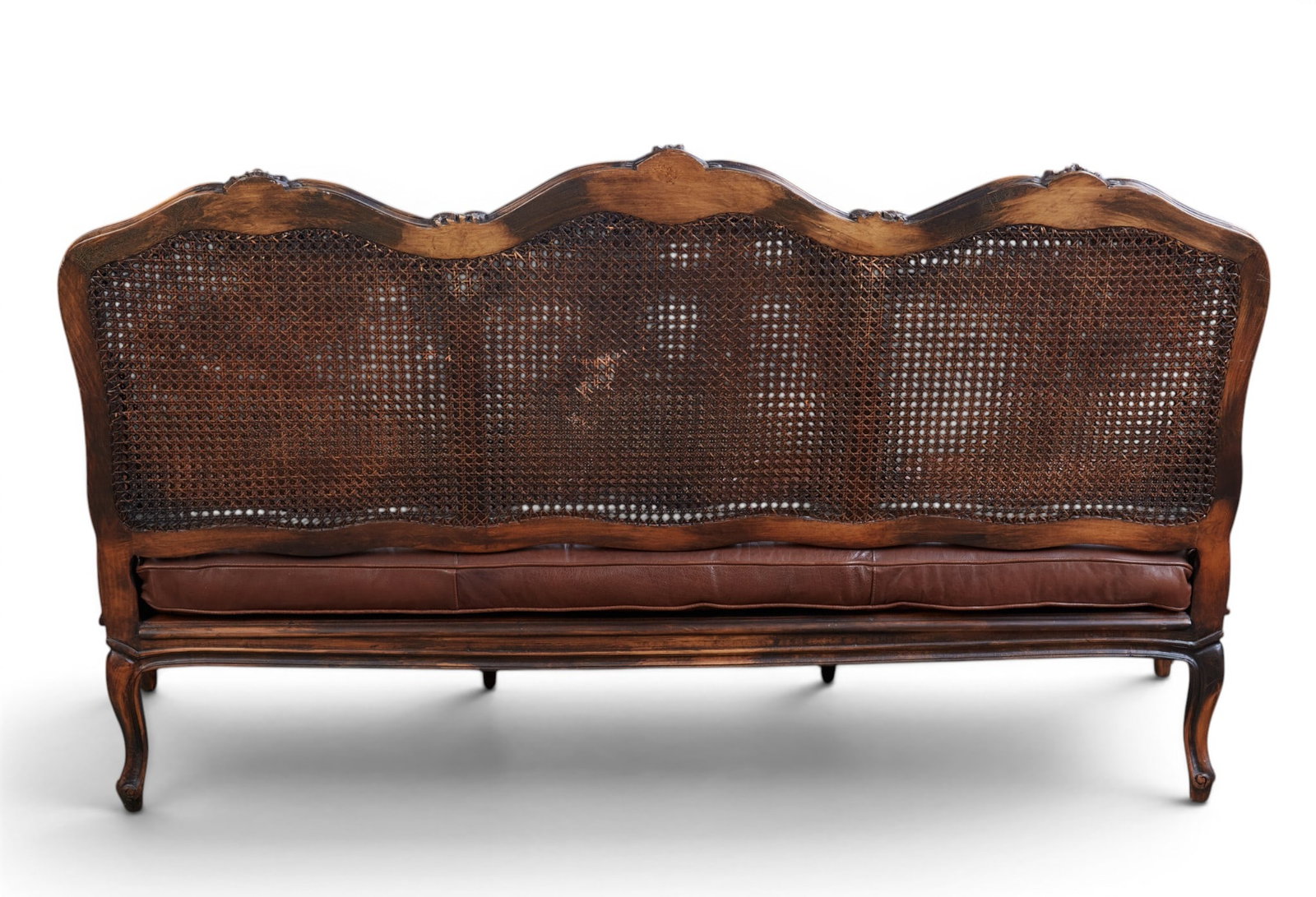 A cane back settee - 6