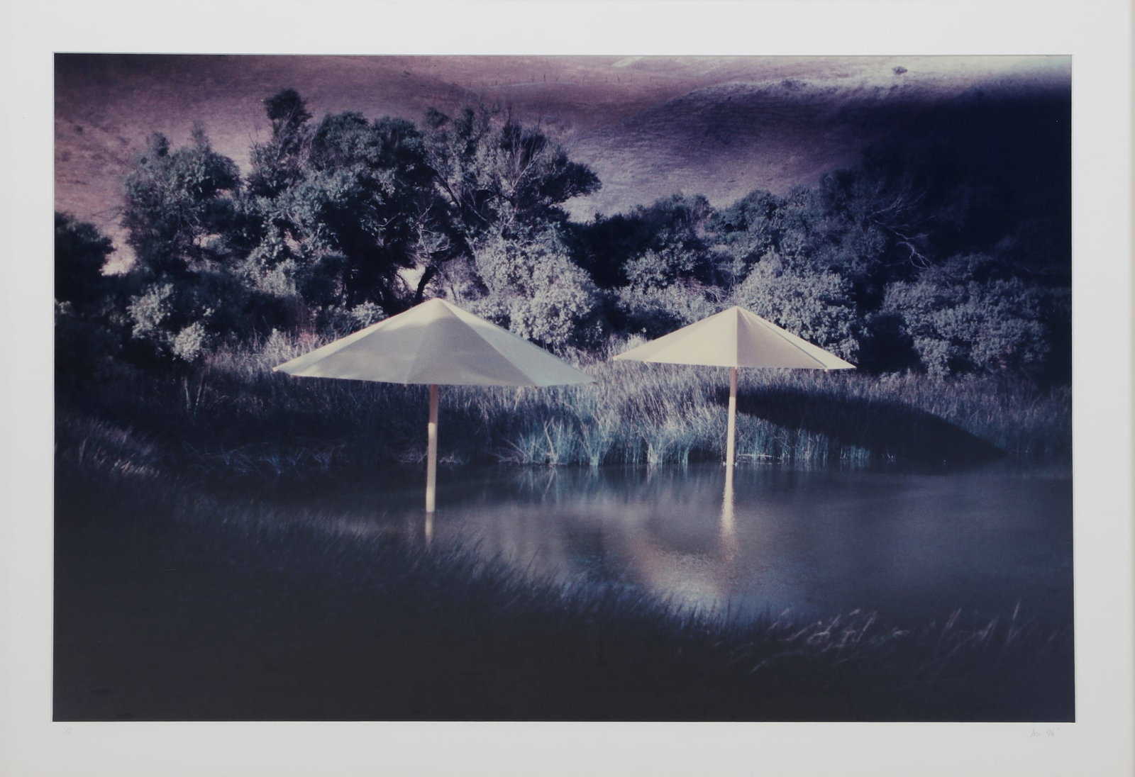 After Christo Vladimirov Javacheff and Jeanne-Claude Denat de Guillebon Christo (Bulgaria,: After Christo Vladimirov Javacheff and Jeanne-Claude Denat de Guillebon Christo Bulgaria (1935–2020) The Umbrella Project, 1991 (Tejon Ranch, CA) color photographic print on matt paper numbered 1/5