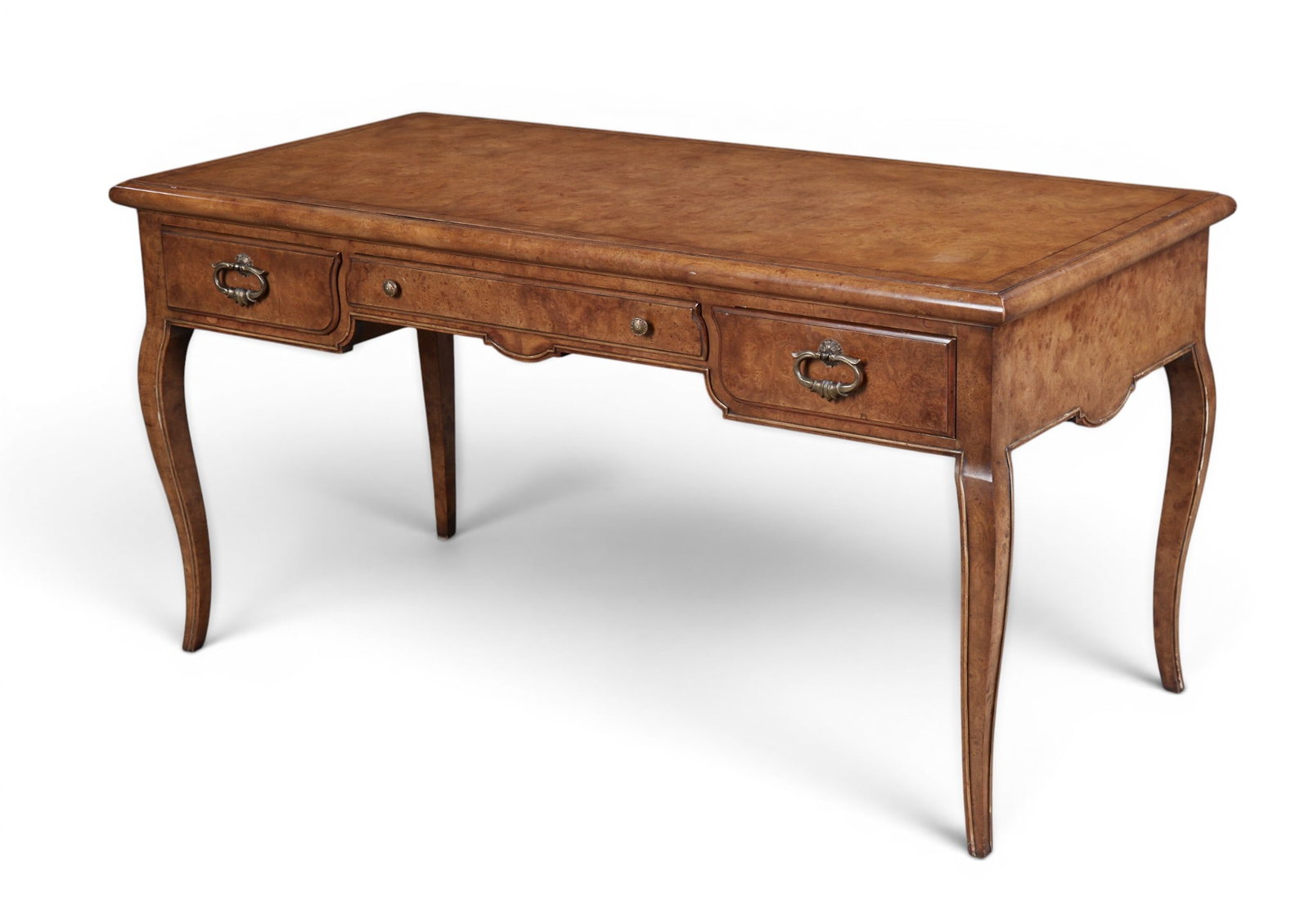 A Louis XV style writing desk: A Louis XV style writing desk height 30 x width 58 x depth 27 1/2 in. (76.2 x 147.3 x 69.9 cm.)