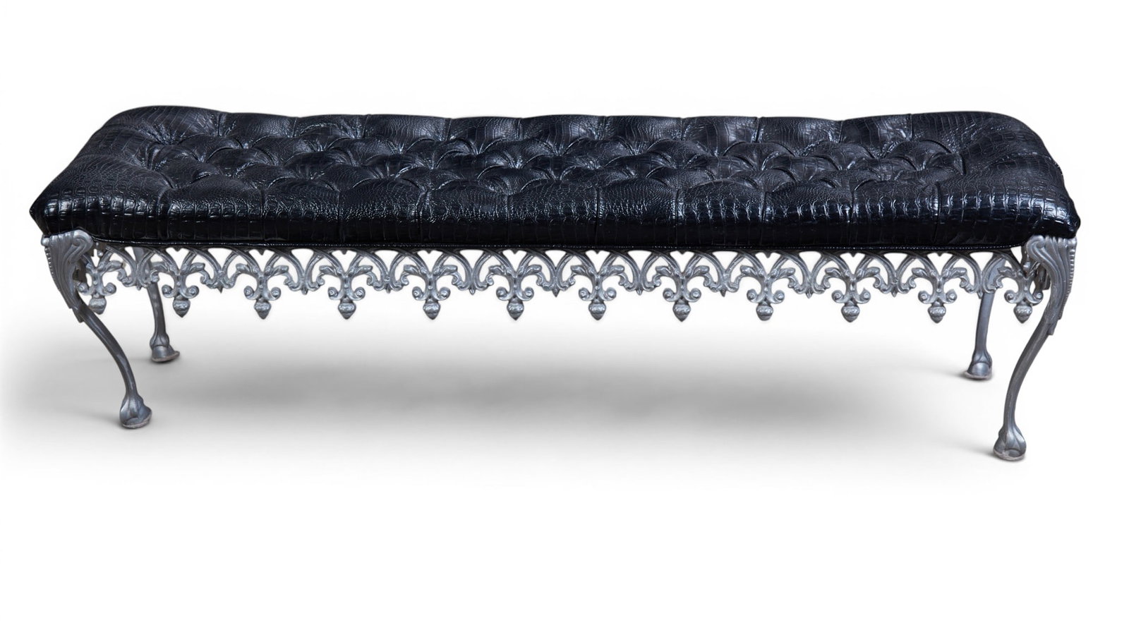 A wrought iron bench - 2
