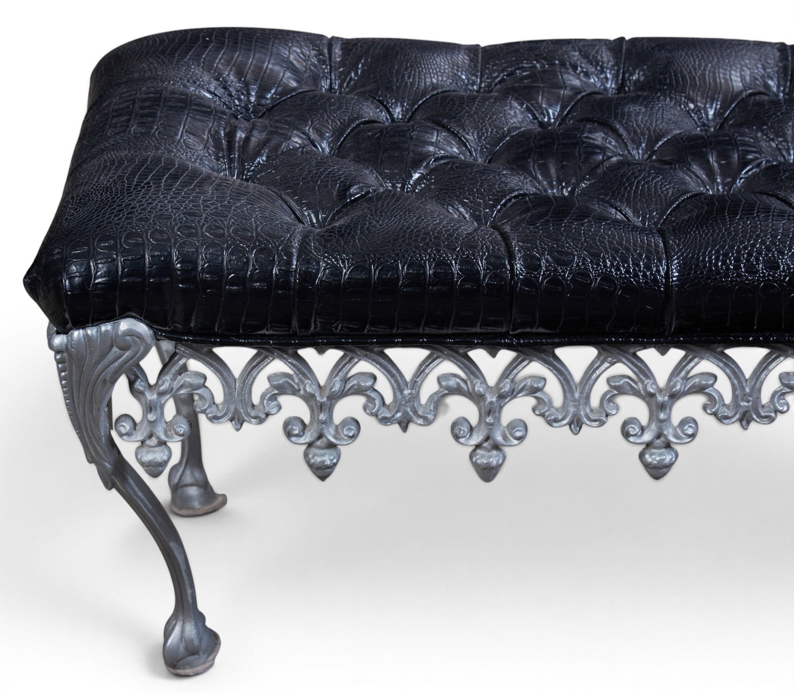 A wrought iron bench - 4
