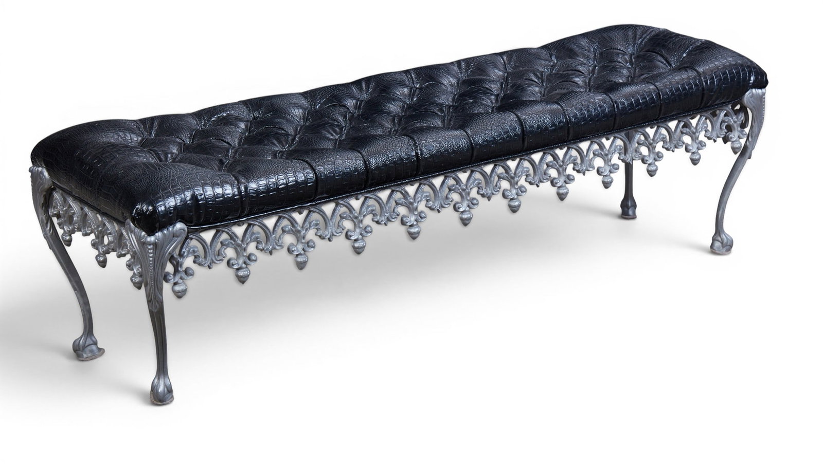 A wrought iron bench - 5