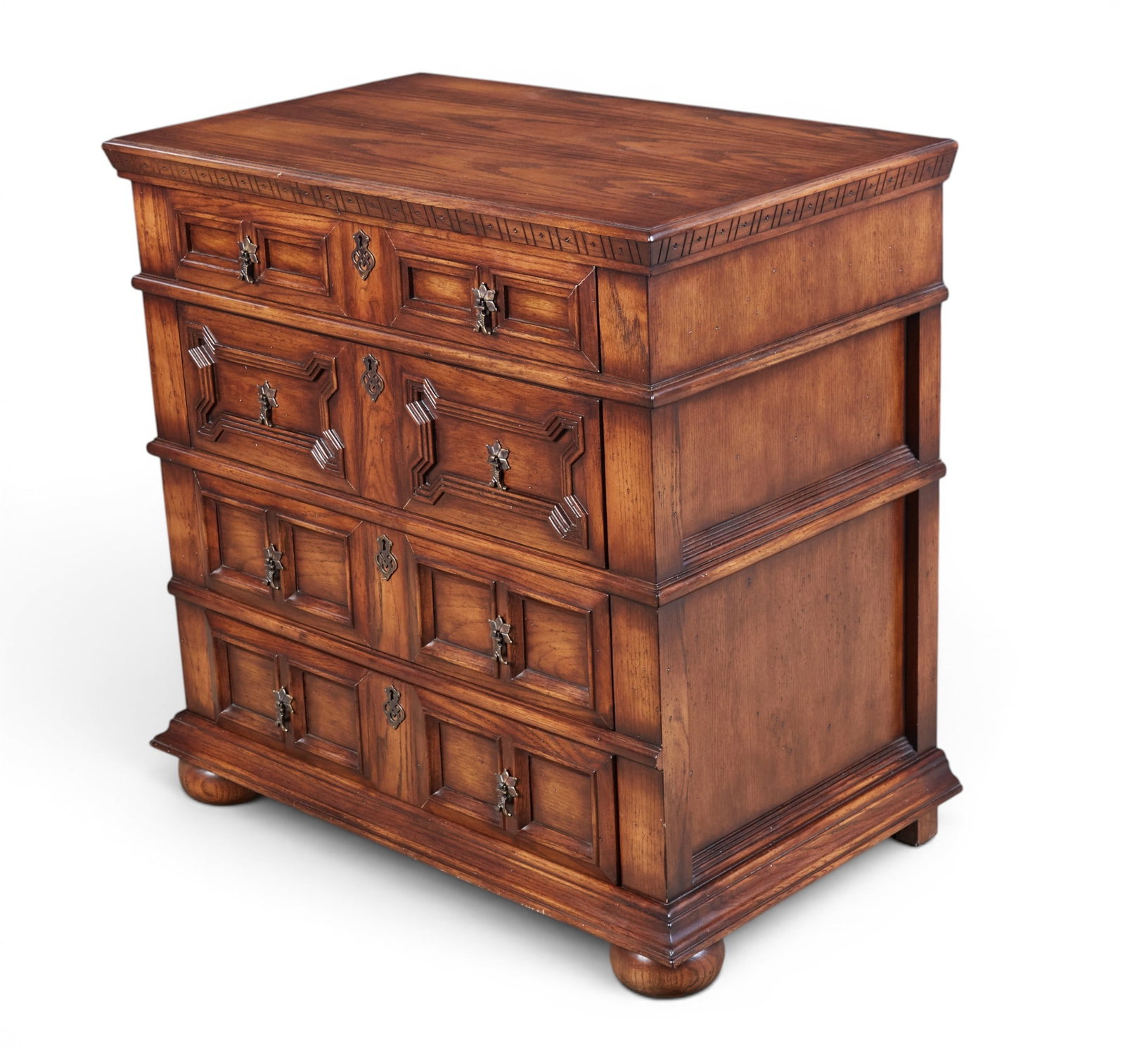 A chest of drawers: A chest of drawers height 36 x width 36 x depth 22 in. (91.4 x 91.4 x 55.9 cm.)