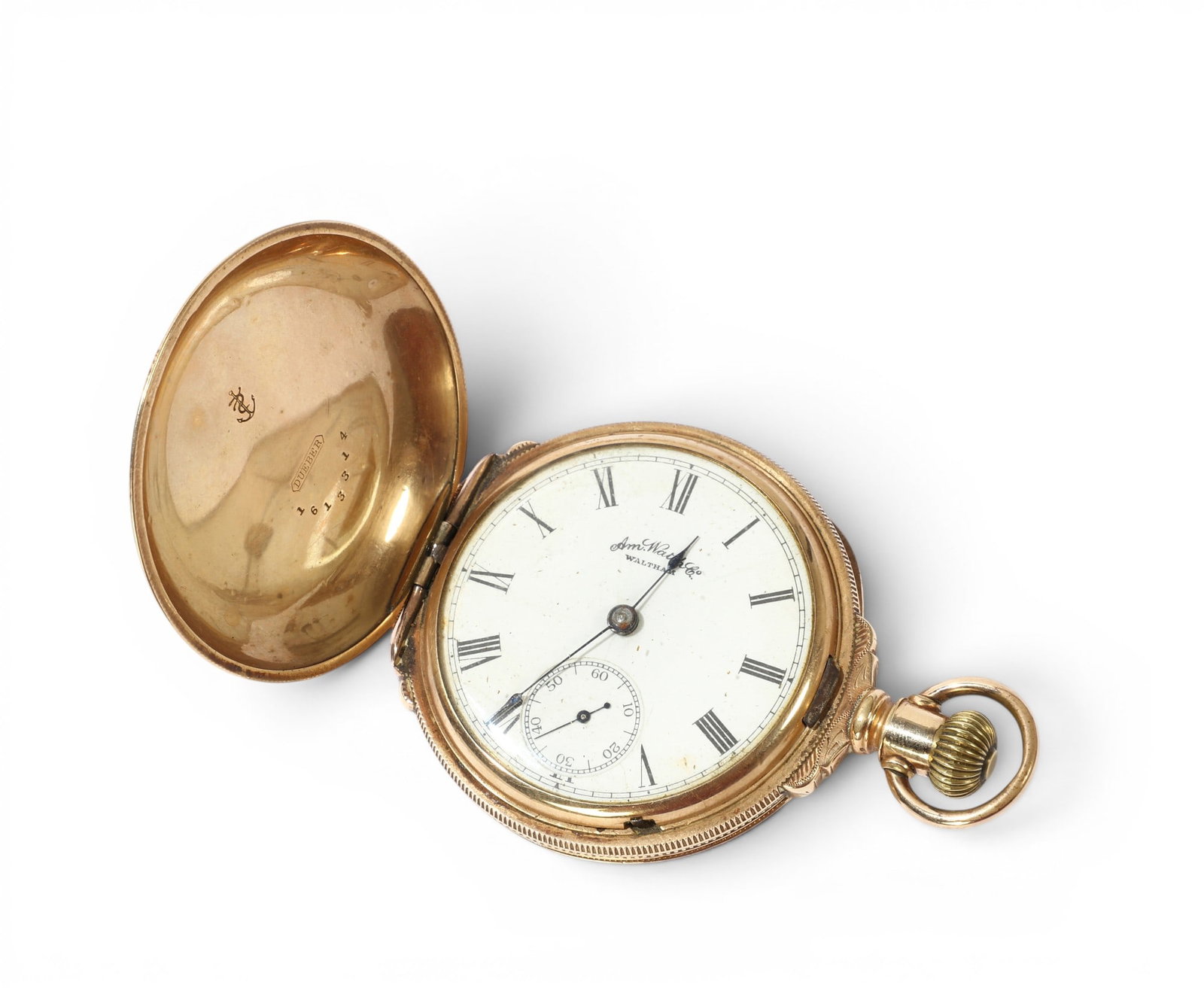 A vintage Waltham hunter case pocket watch: A vintage Waltham hunter case pocket watch