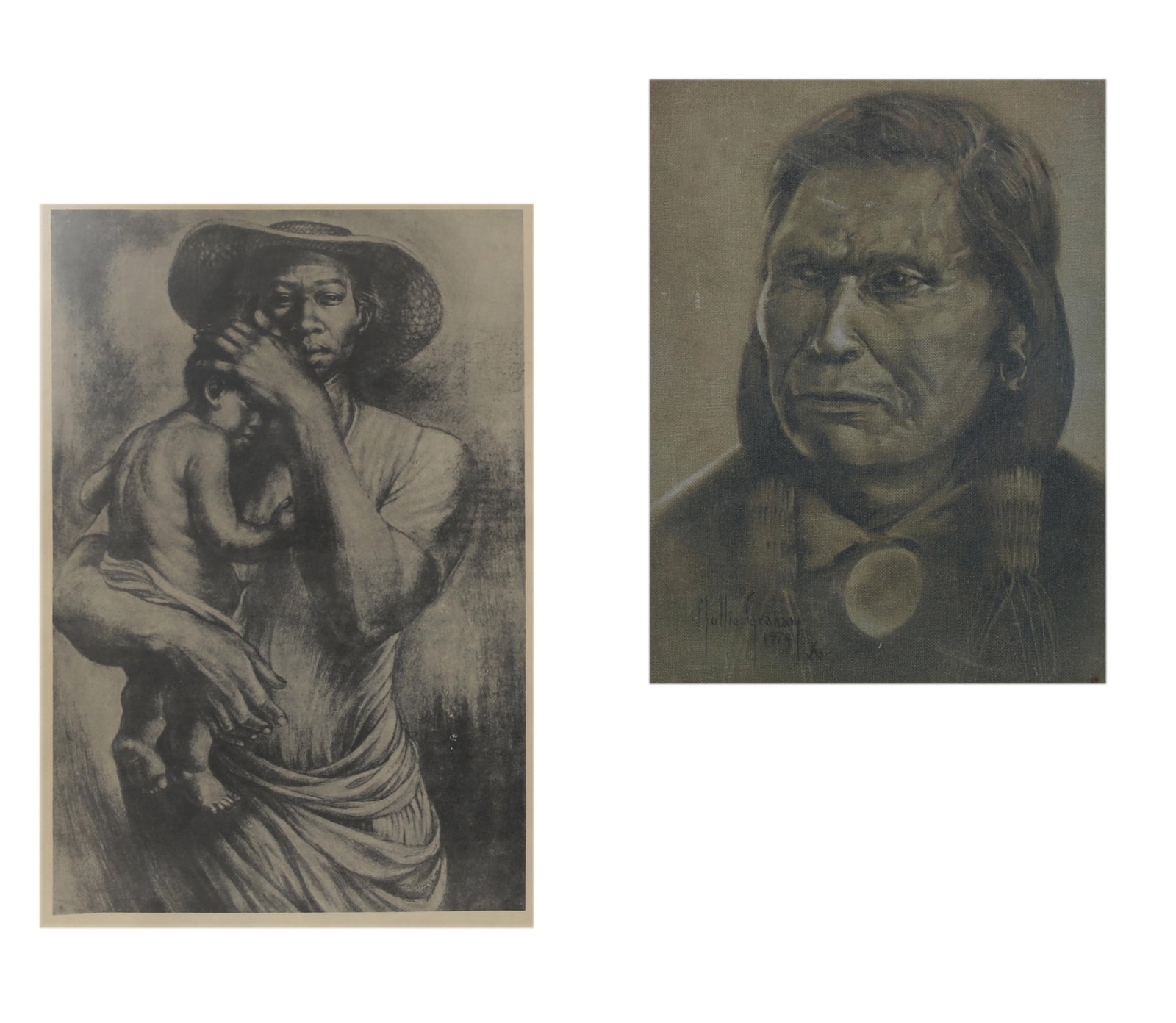 Two framed reproductions (1 of 5)