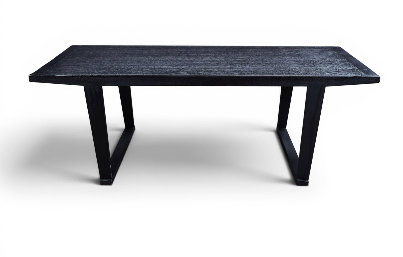 A contemporary rectangular dining room table - 2