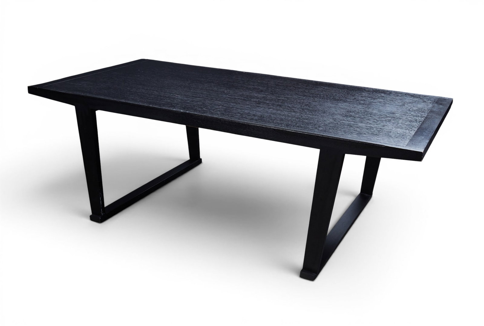 A contemporary rectangular dining room table - 4