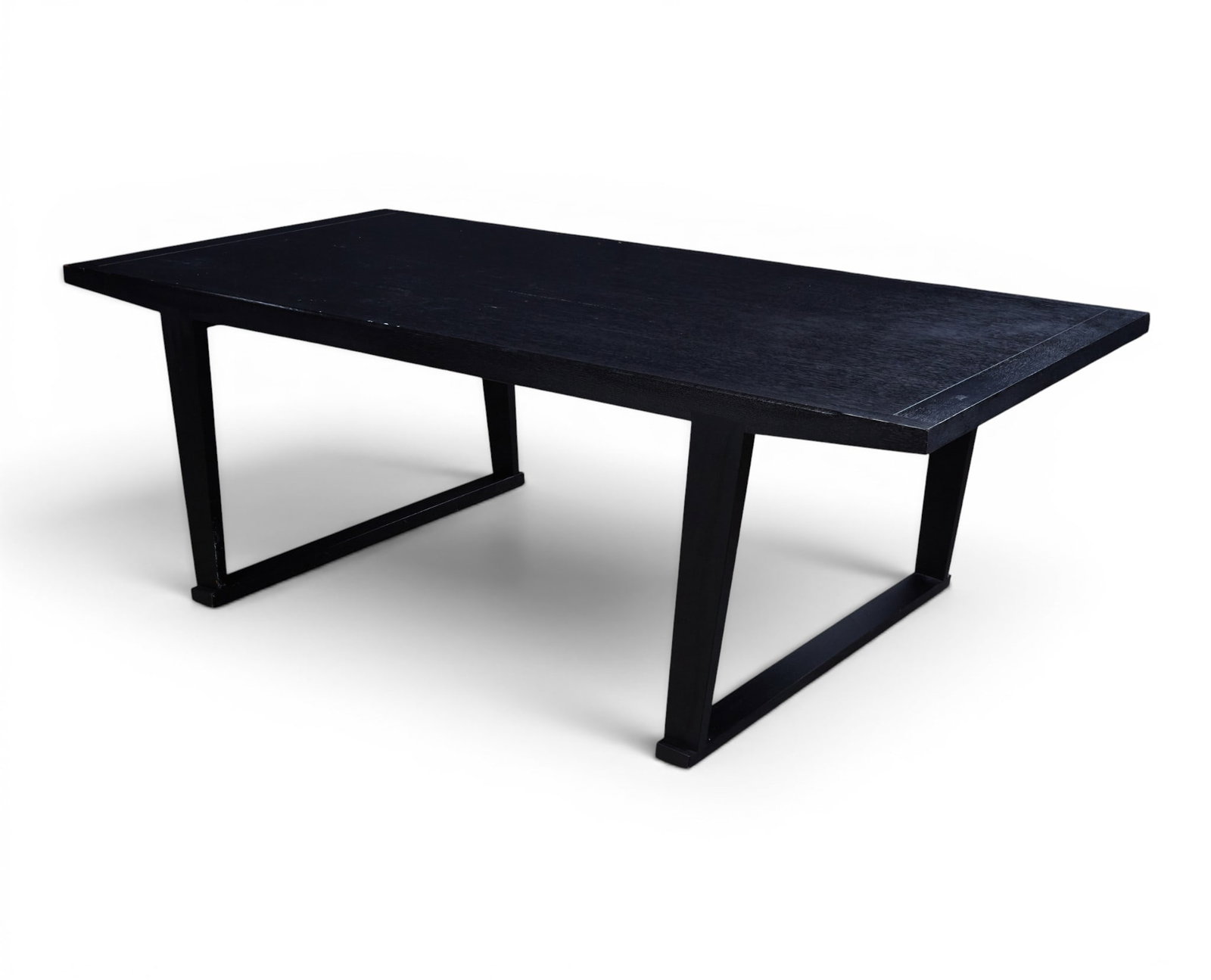 A contemporary rectangular dining room table - 5