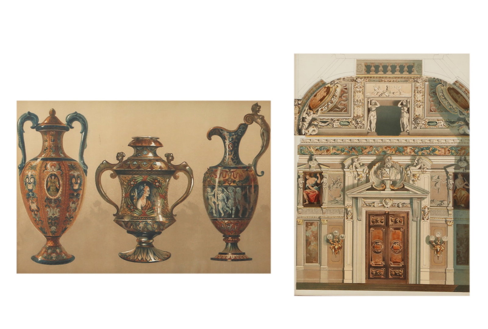 Two engravings in colors (1 of 3)