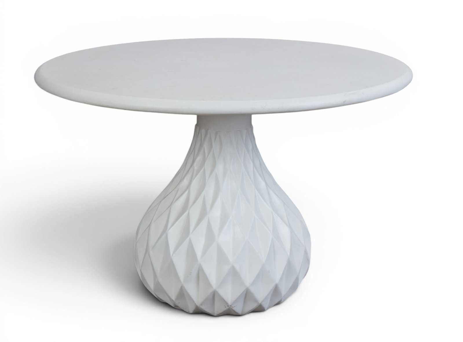 A modern geometric round table: A modern geometric round table Height 30ins; Diameter 48in