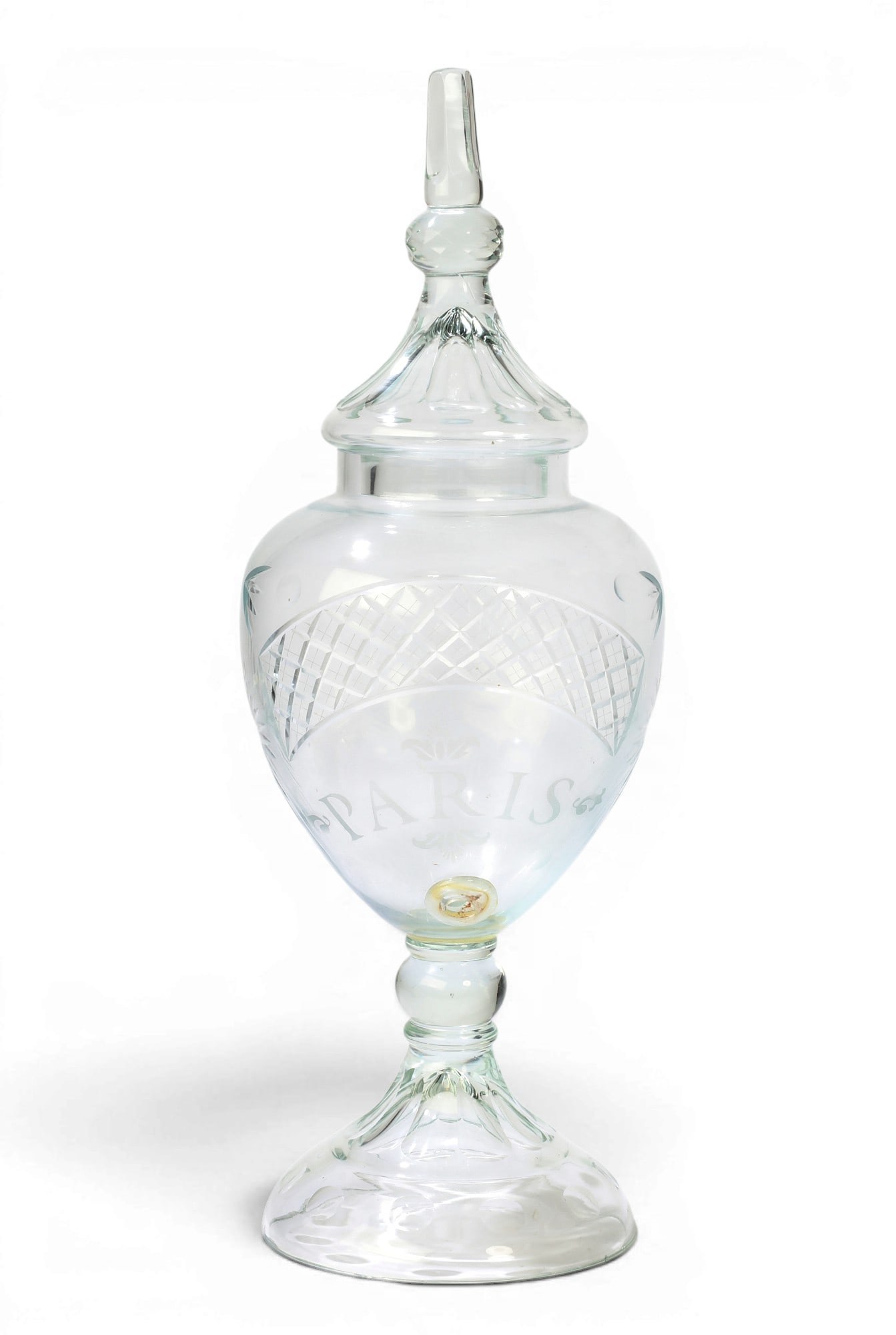 A large glass beverage dispenser. (1 of 11)