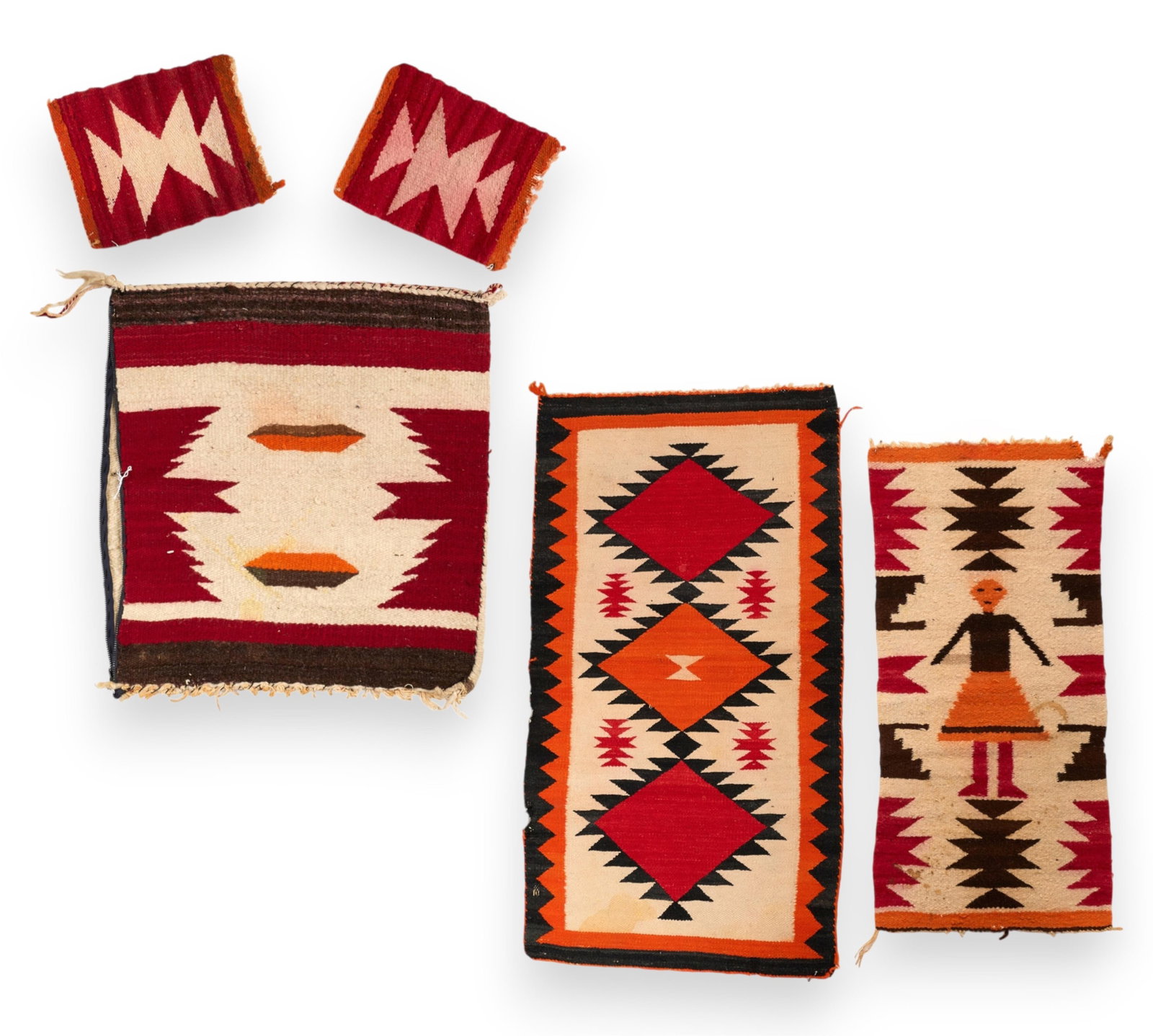 A group of five Navajo woven blankets. (1 of 5)