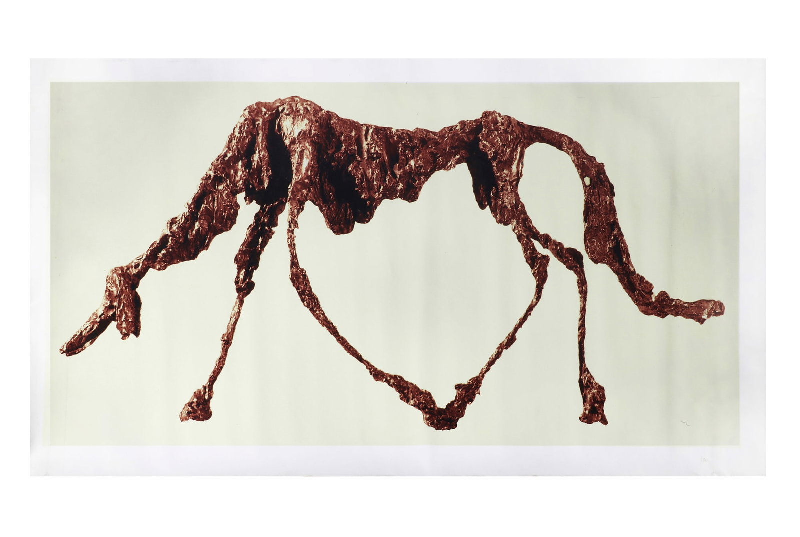 After Alberto Giacometti (Switzerland, 1901-1966), Le Chien, 1951, color photo-reproduction on: After Alberto Giacometti Switzerland 1901-1966 Le Chien, 1951 color photo-reproduction on canvas 51 x 32in (129 x 81cm)