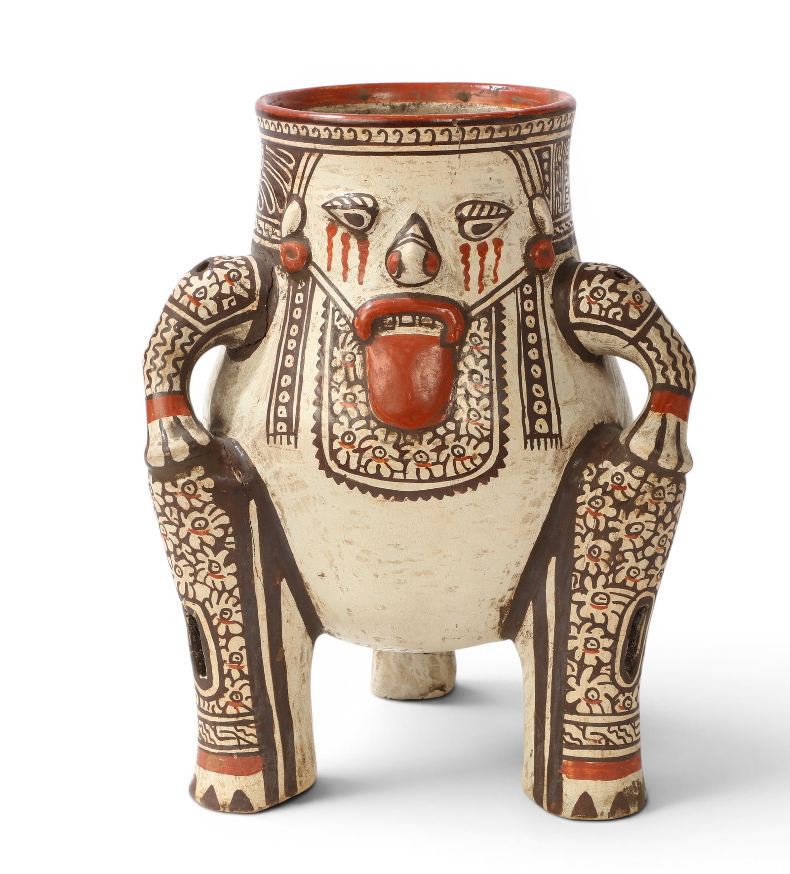 A Guanacaste (Costa Rica) Nicoya Tloloc clay effigy: A Guanacaste (Costa Rica) Nicoya Tloloc clay effigy height 13 in. (33 cm.)
