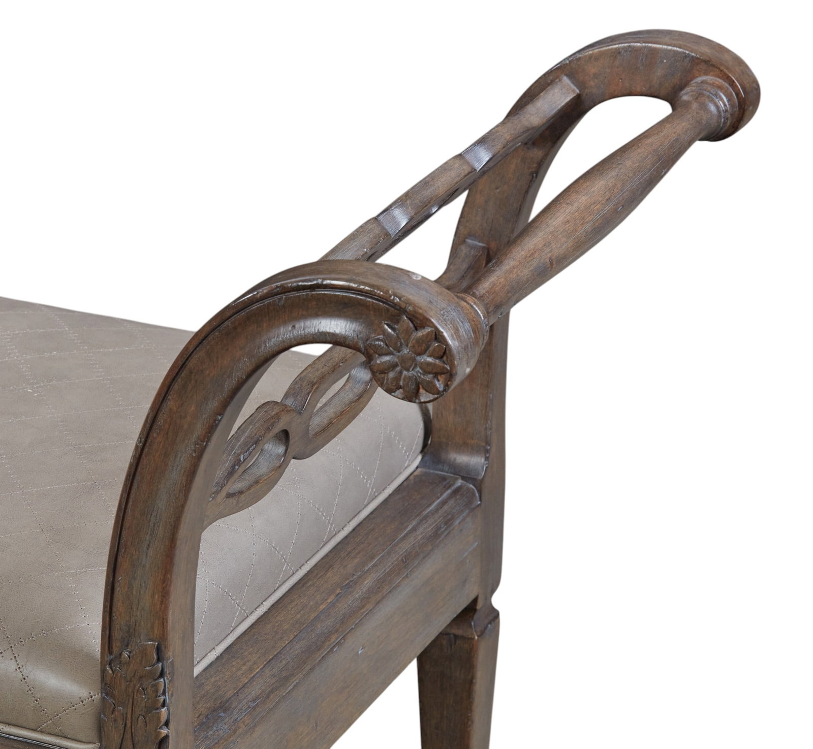 A bench with rolled arms - 4