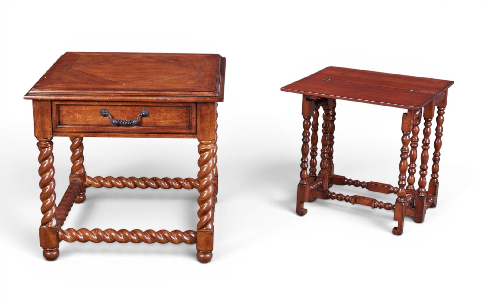 An occasional side table with drawers and a folding side table (1 of 7)