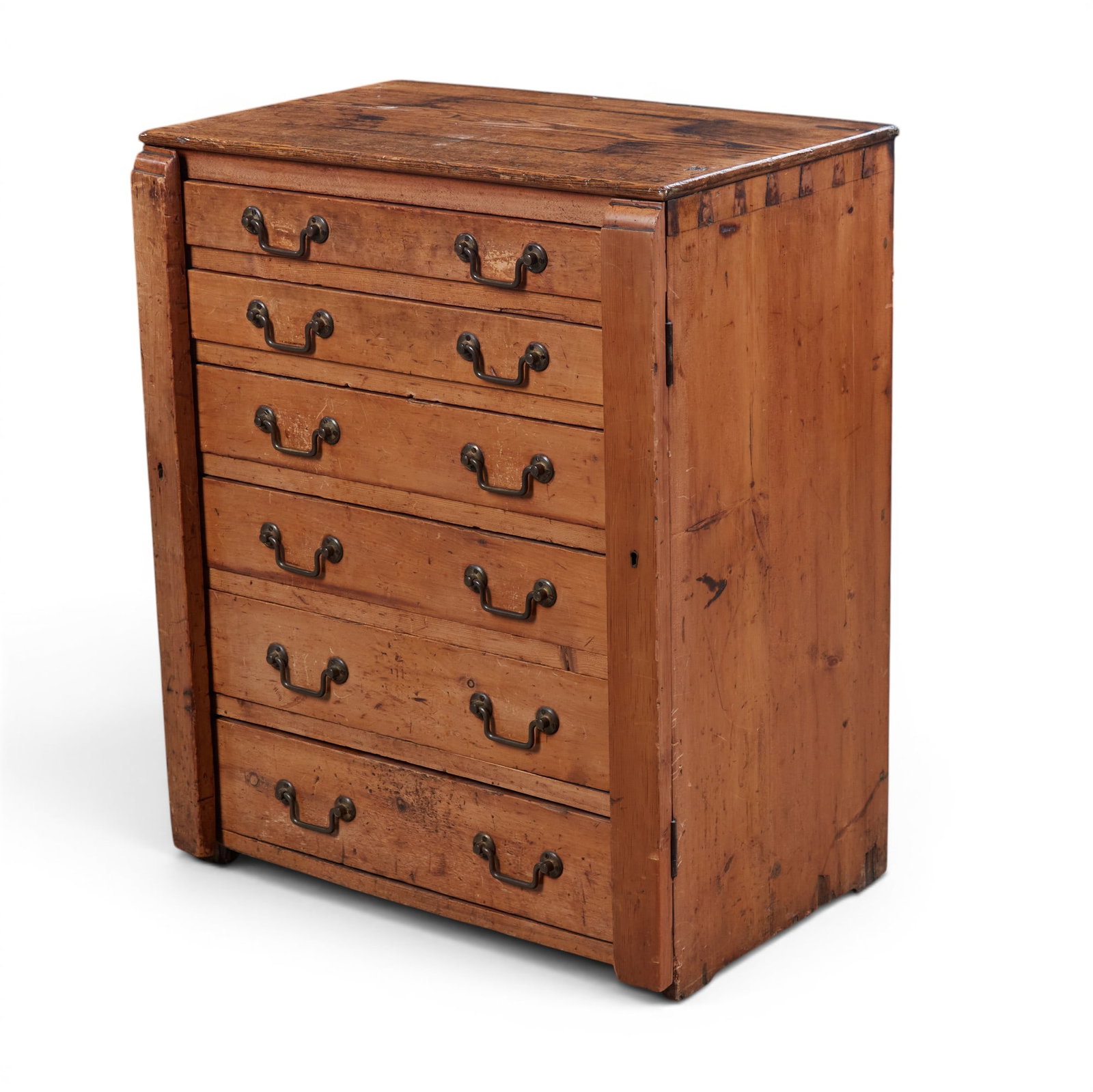 An American mixed wood Wellington chest, 19th century (1 of 11)
