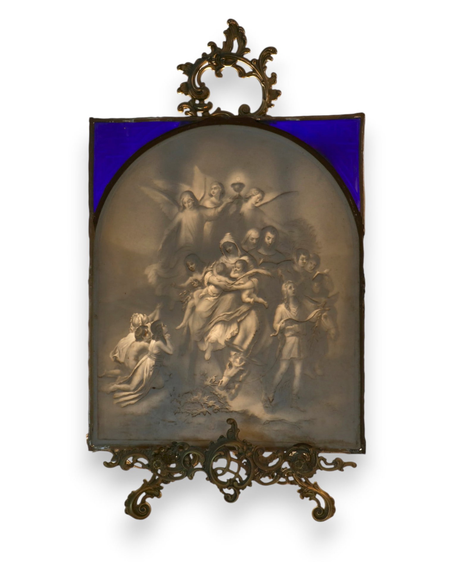 A KPM porcelain lithophane relief panel: The Flight into Egypt, panel circa 1900 (1 of 5)