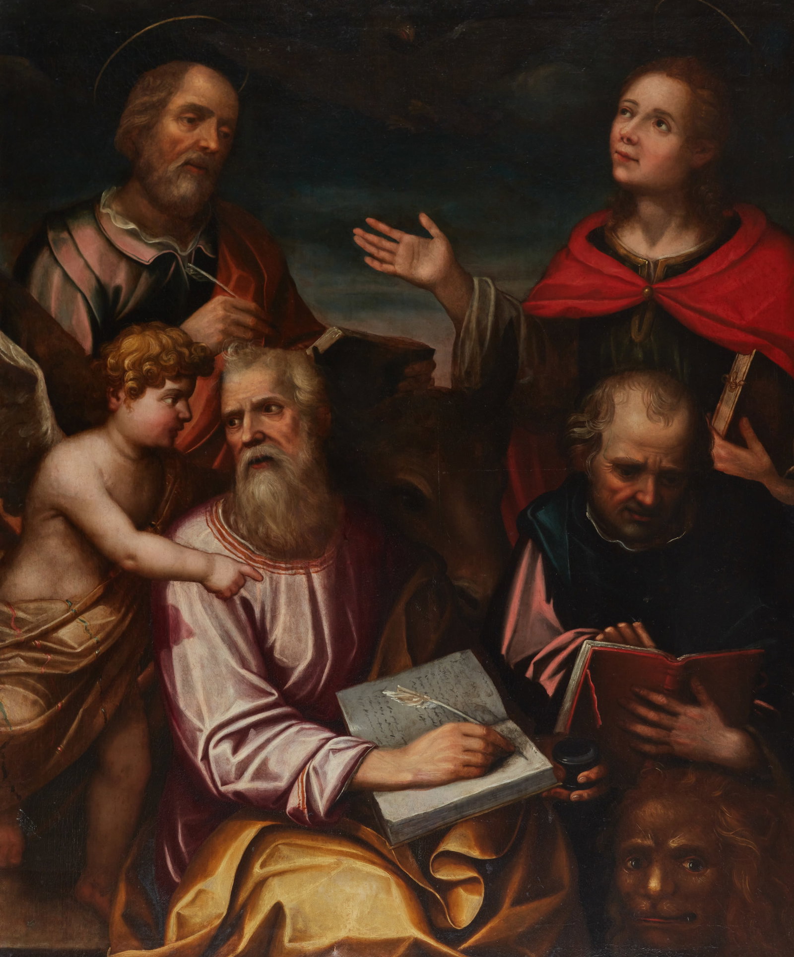 Manner of Willem Key (Dutch, 1515-1568), Four Doctors of the Church (The Annunciation): Manner of Willem Key (Dutch, 1515-1568) Four Doctors of the Church (The Annunciation) oil on canvas 49 1/2 x 41 1/2in (126 x 106cm)